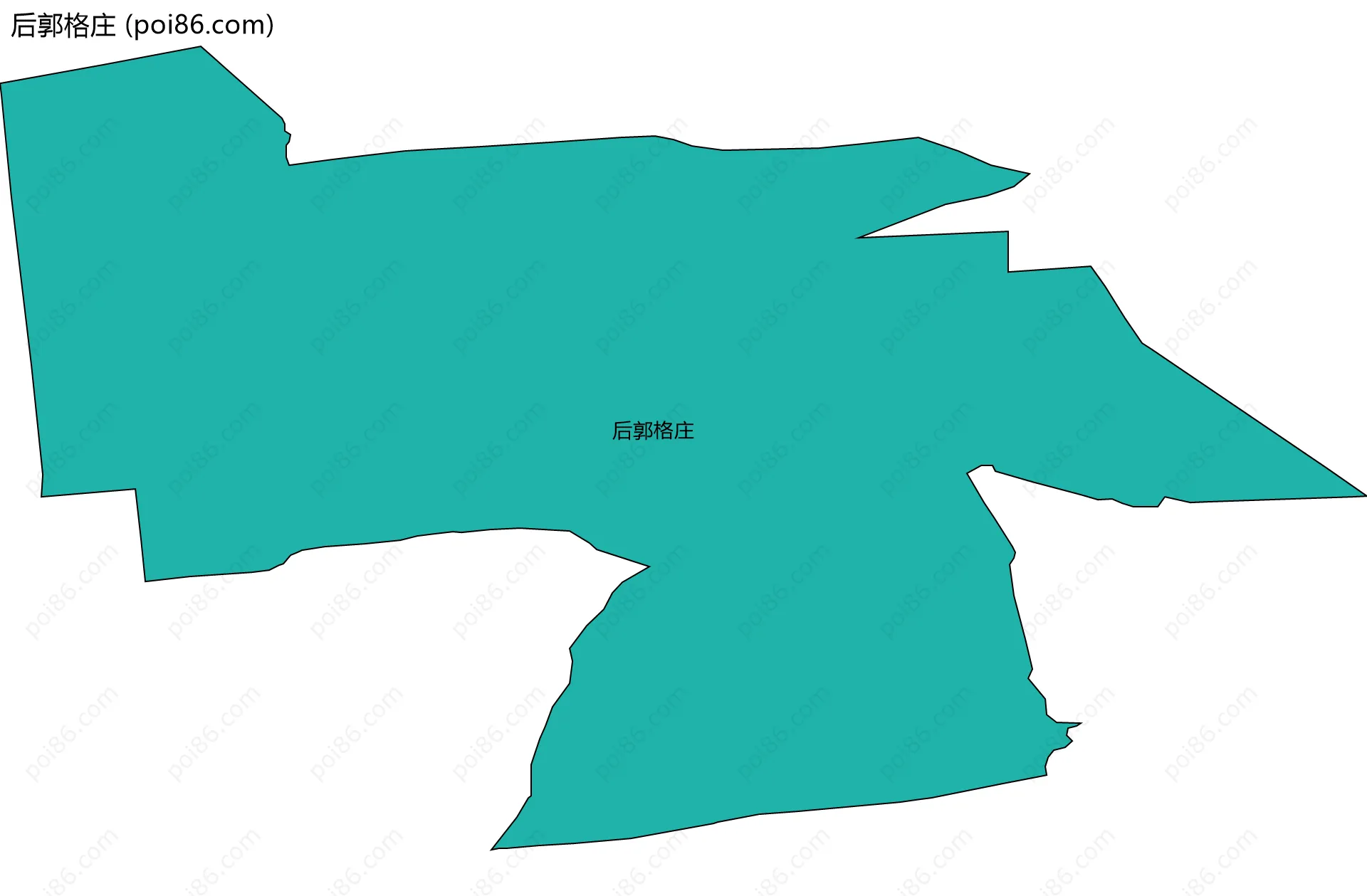 后郭格庄边界地图