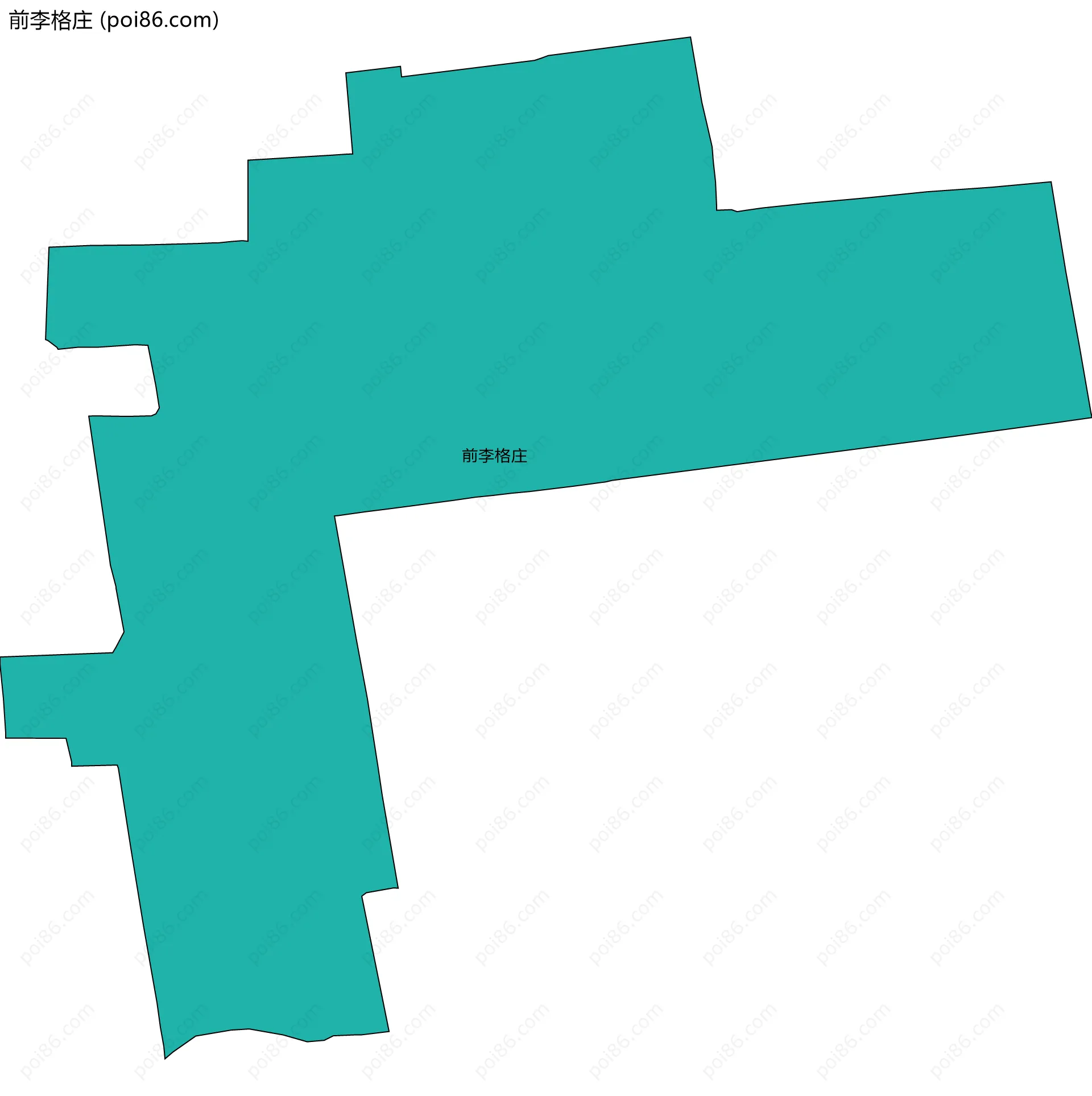 前李格庄边界地图