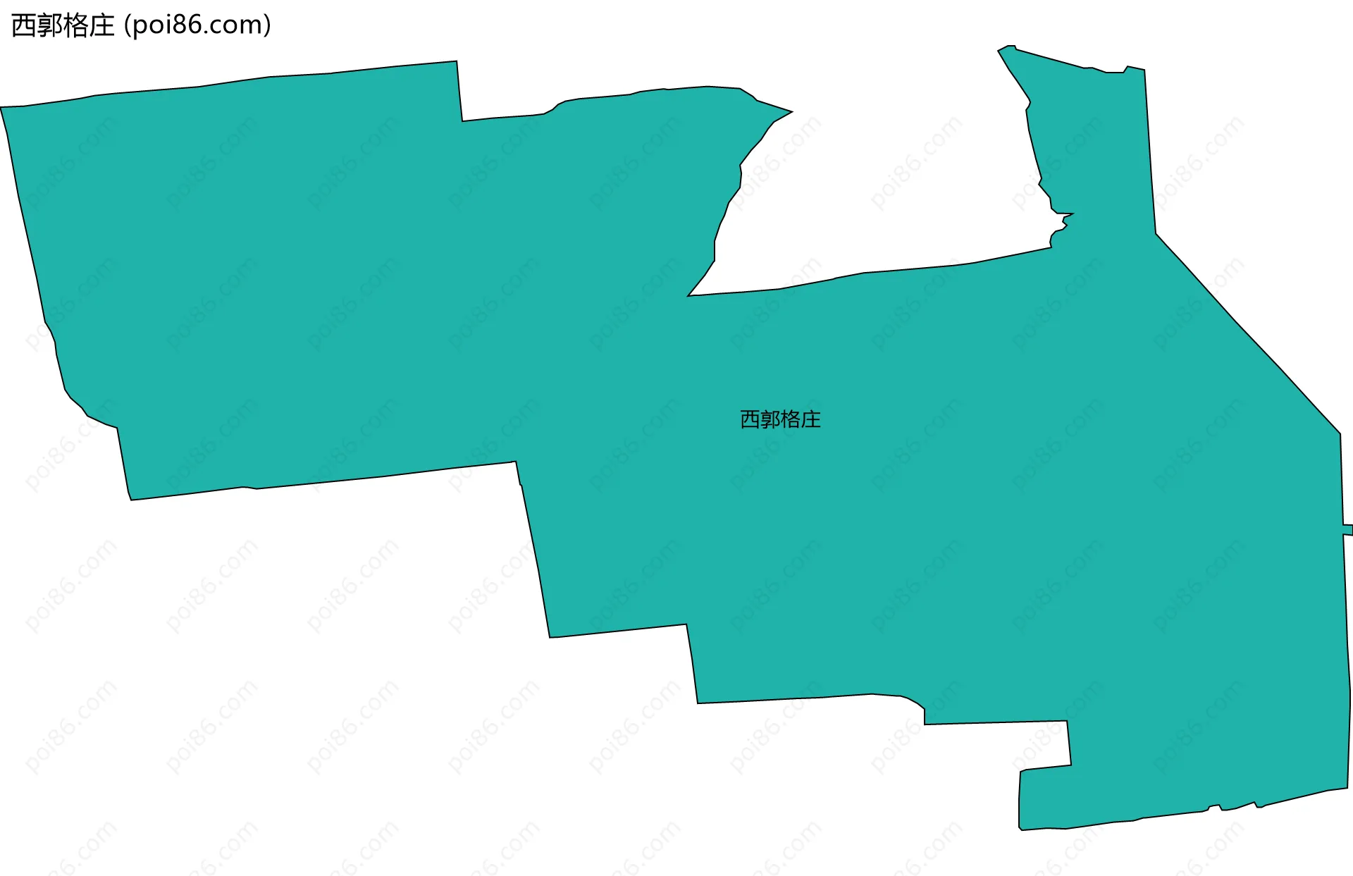 西郭格庄边界地图