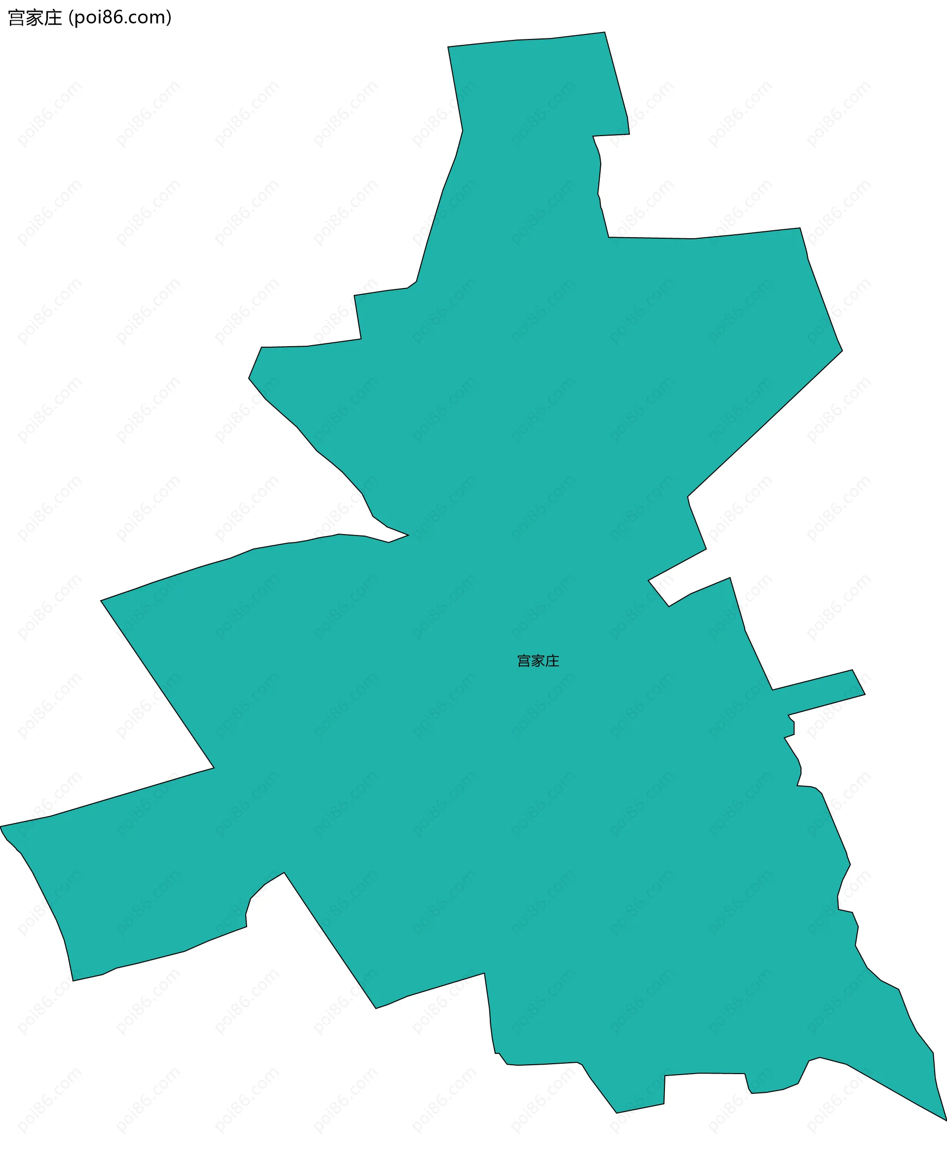 宫家庄边界地图