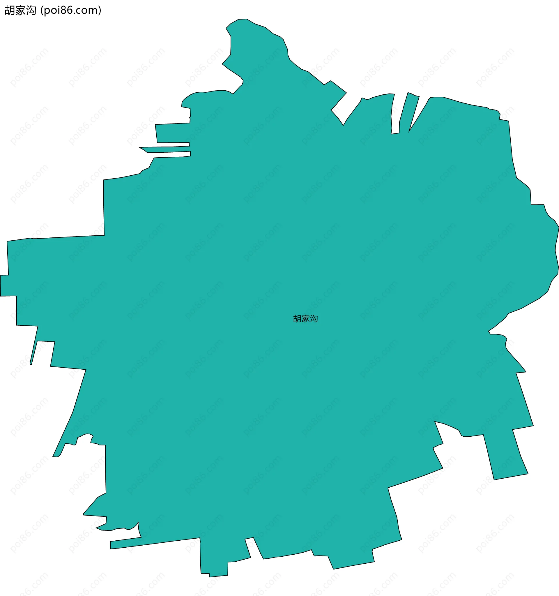 胡家沟边界地图