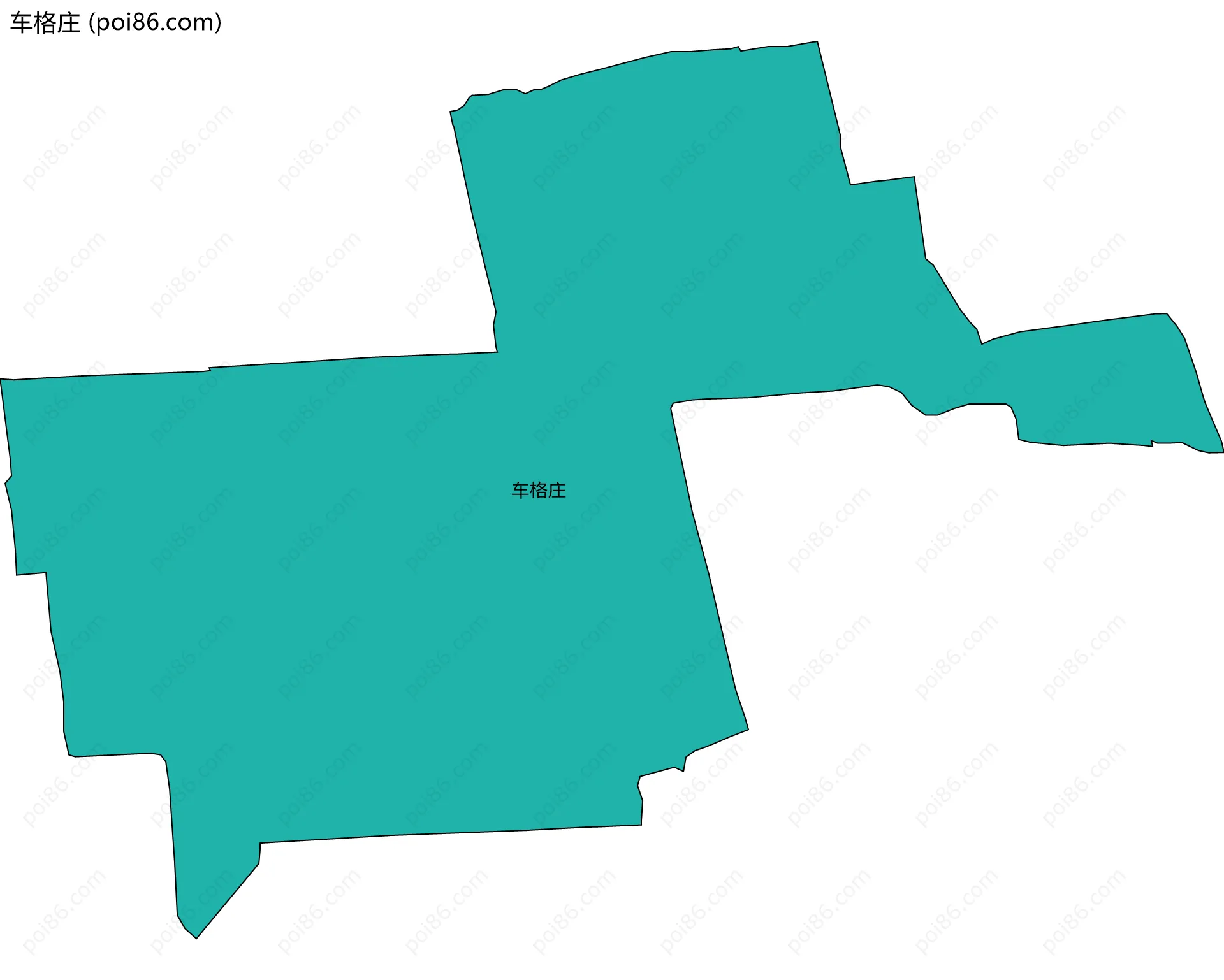 车格庄边界地图
