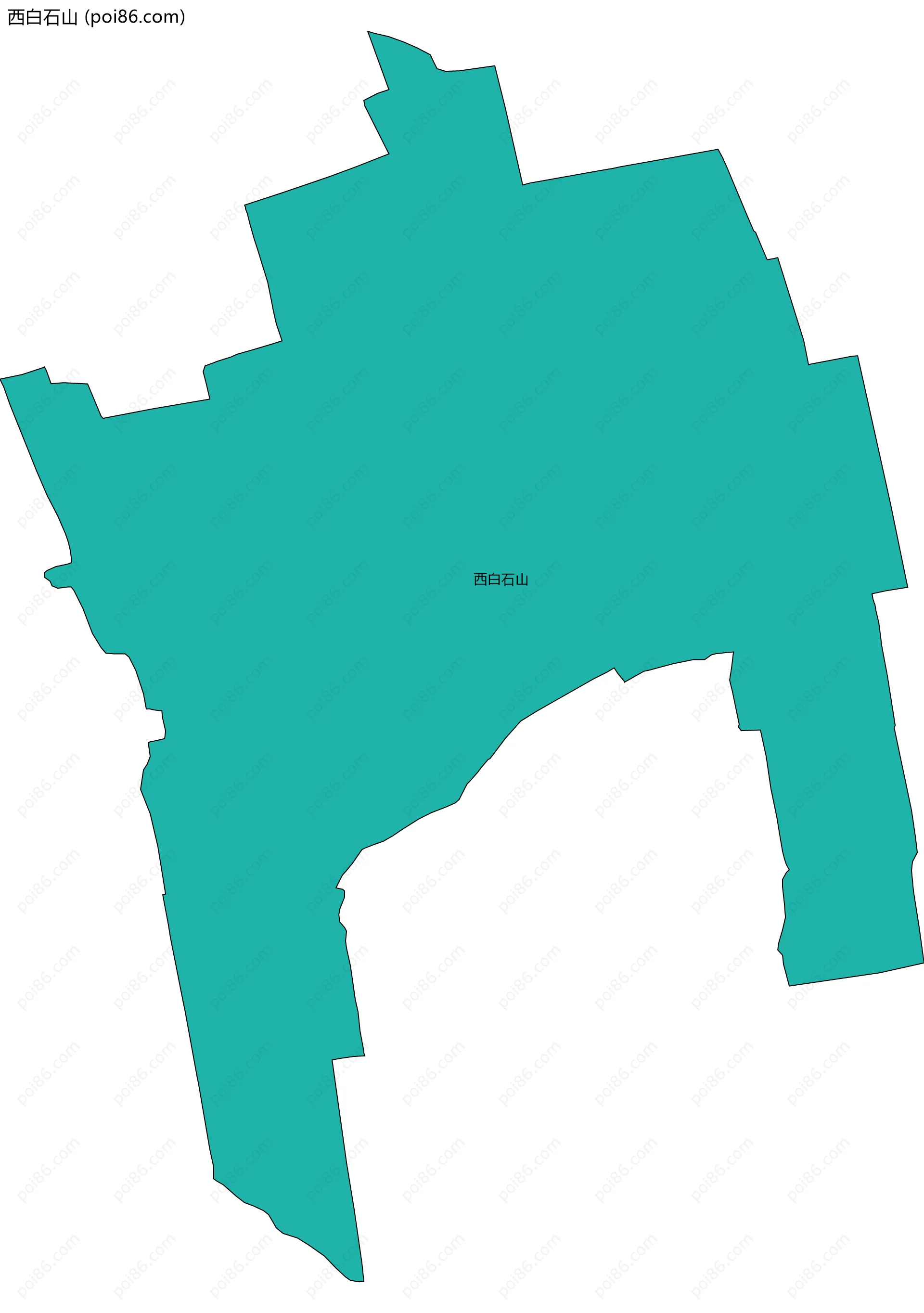 西白石山边界地图