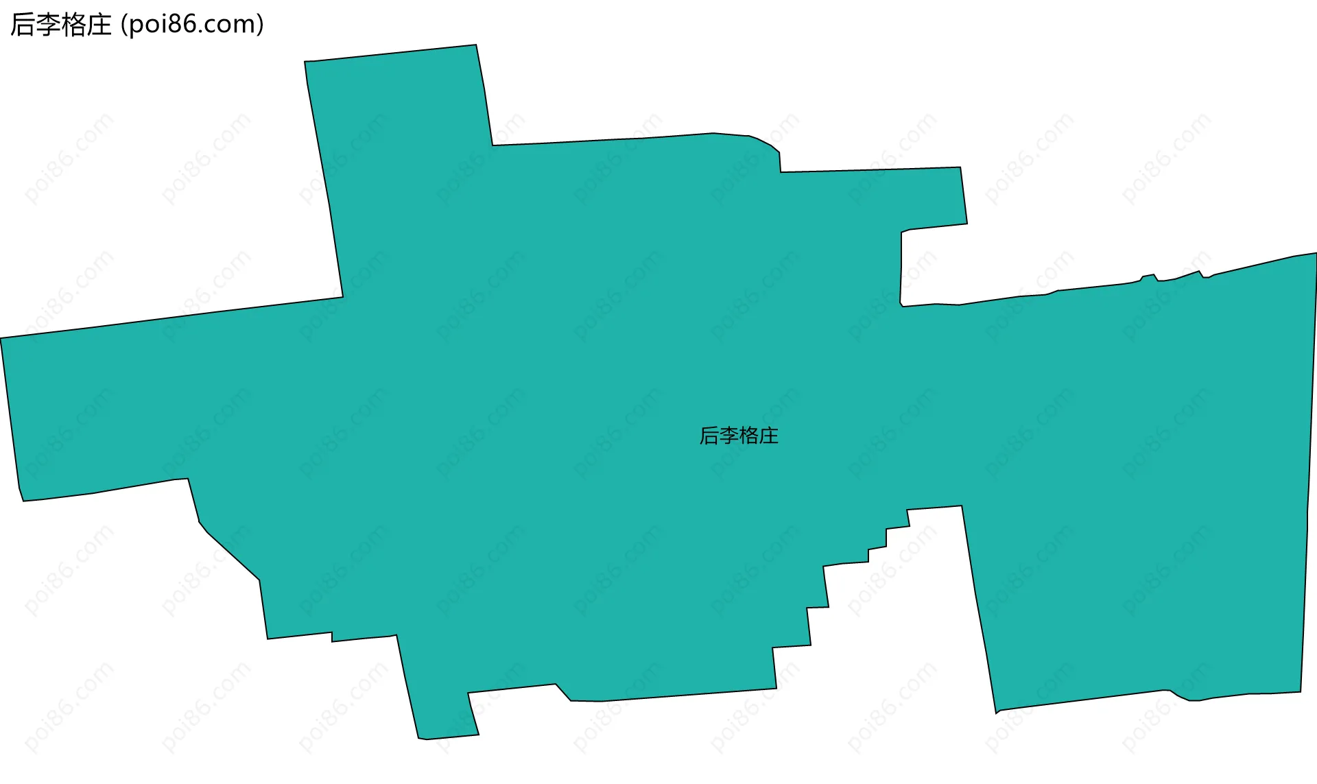 后李格庄边界地图