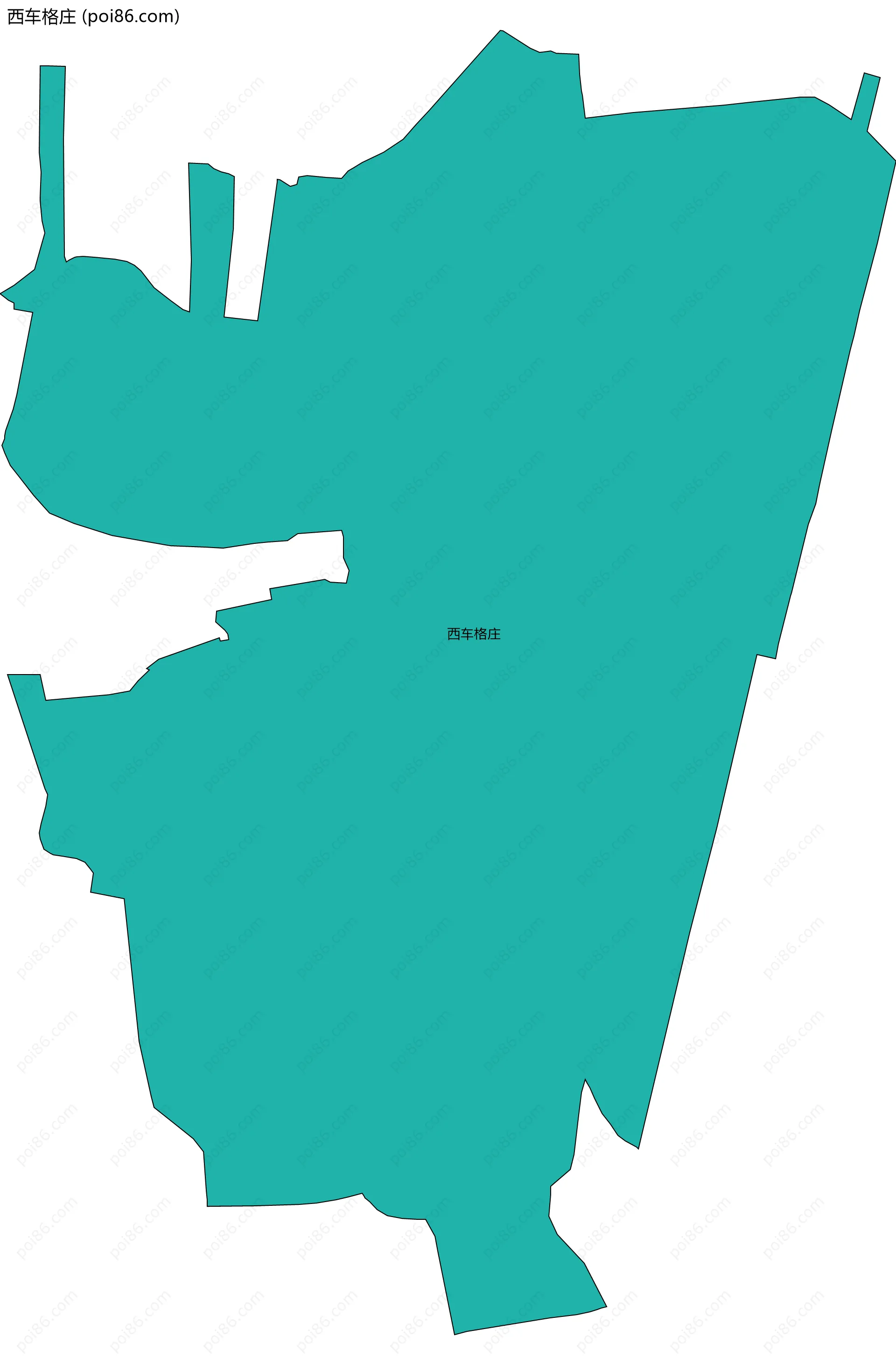 西车格庄边界地图