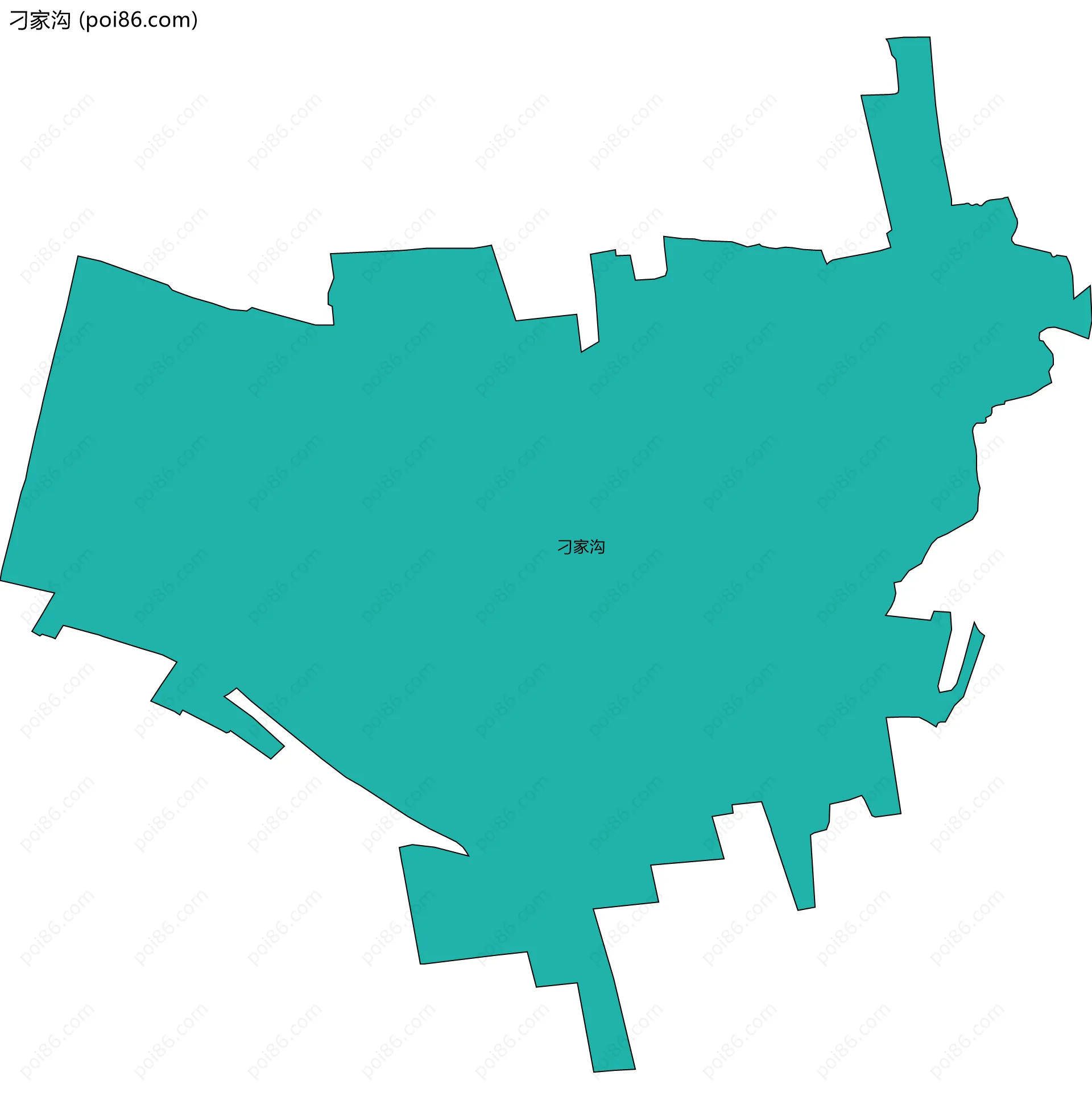 刁家沟边界地图