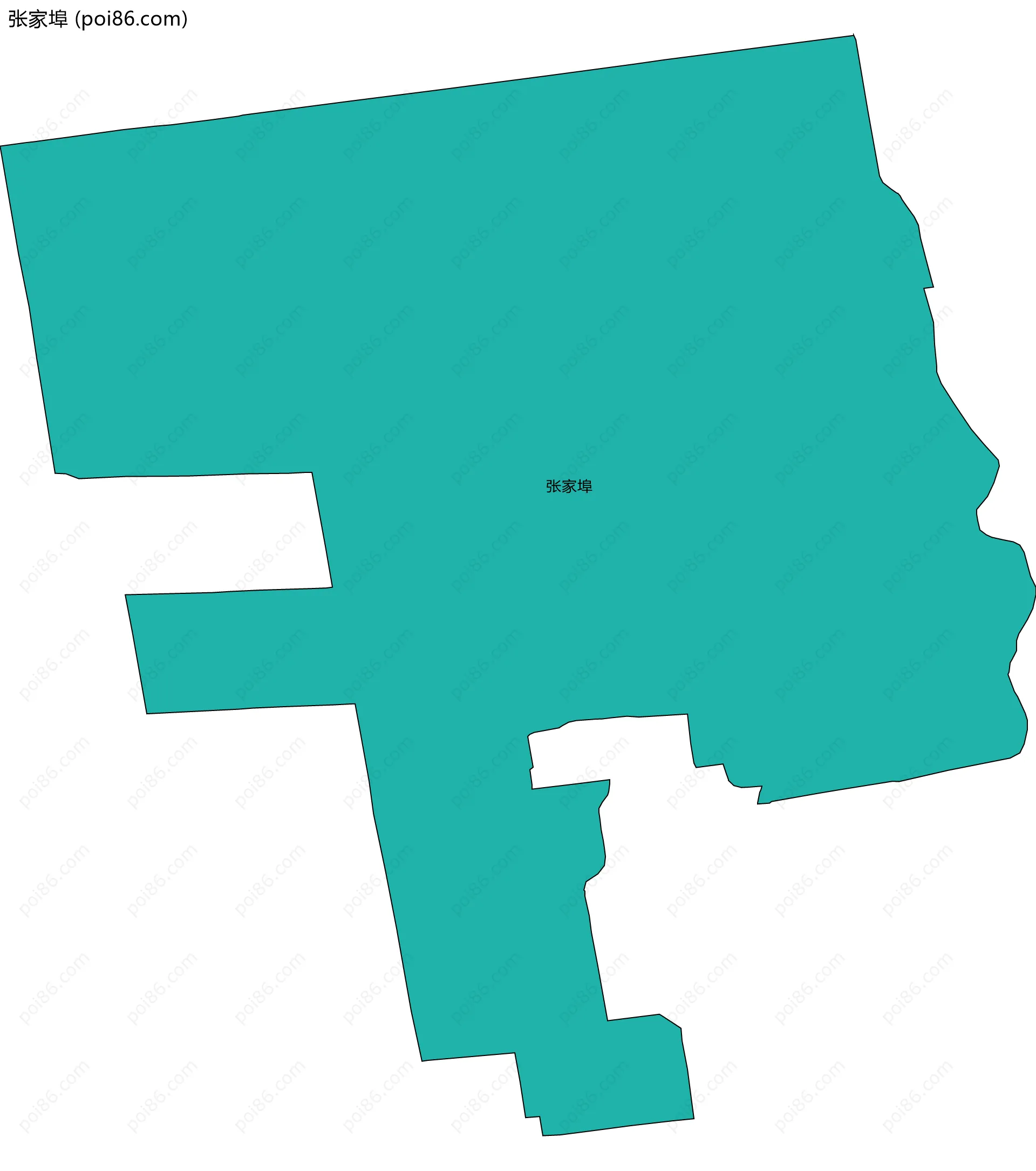 张家埠边界地图