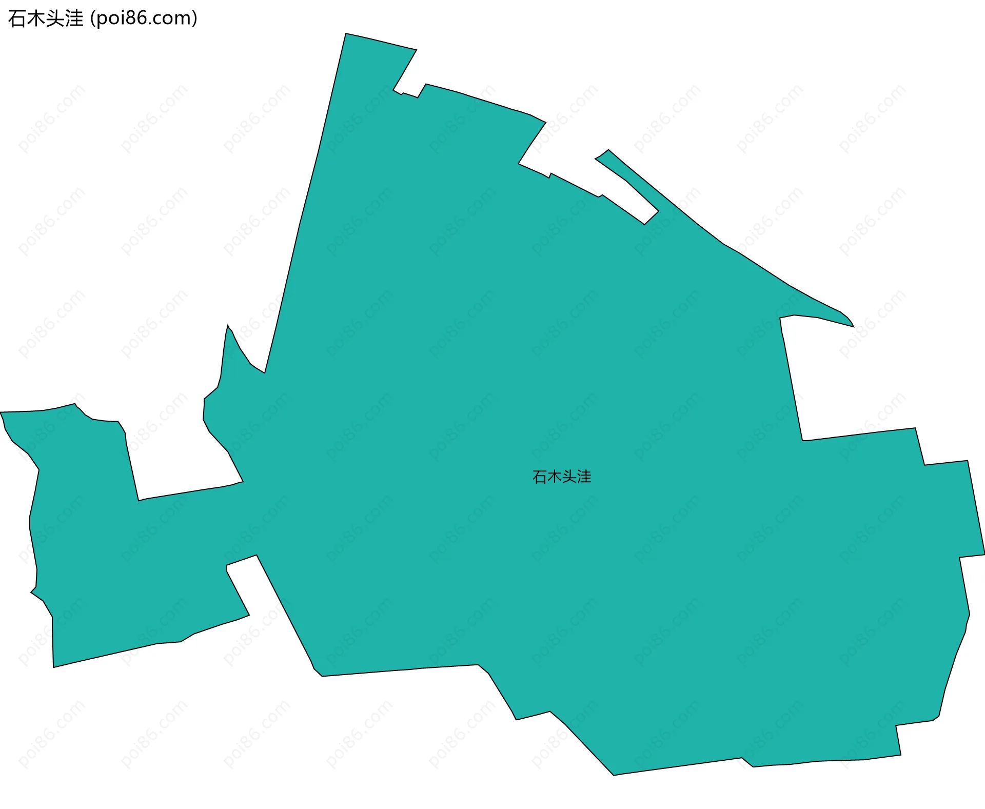 石木头洼边界地图