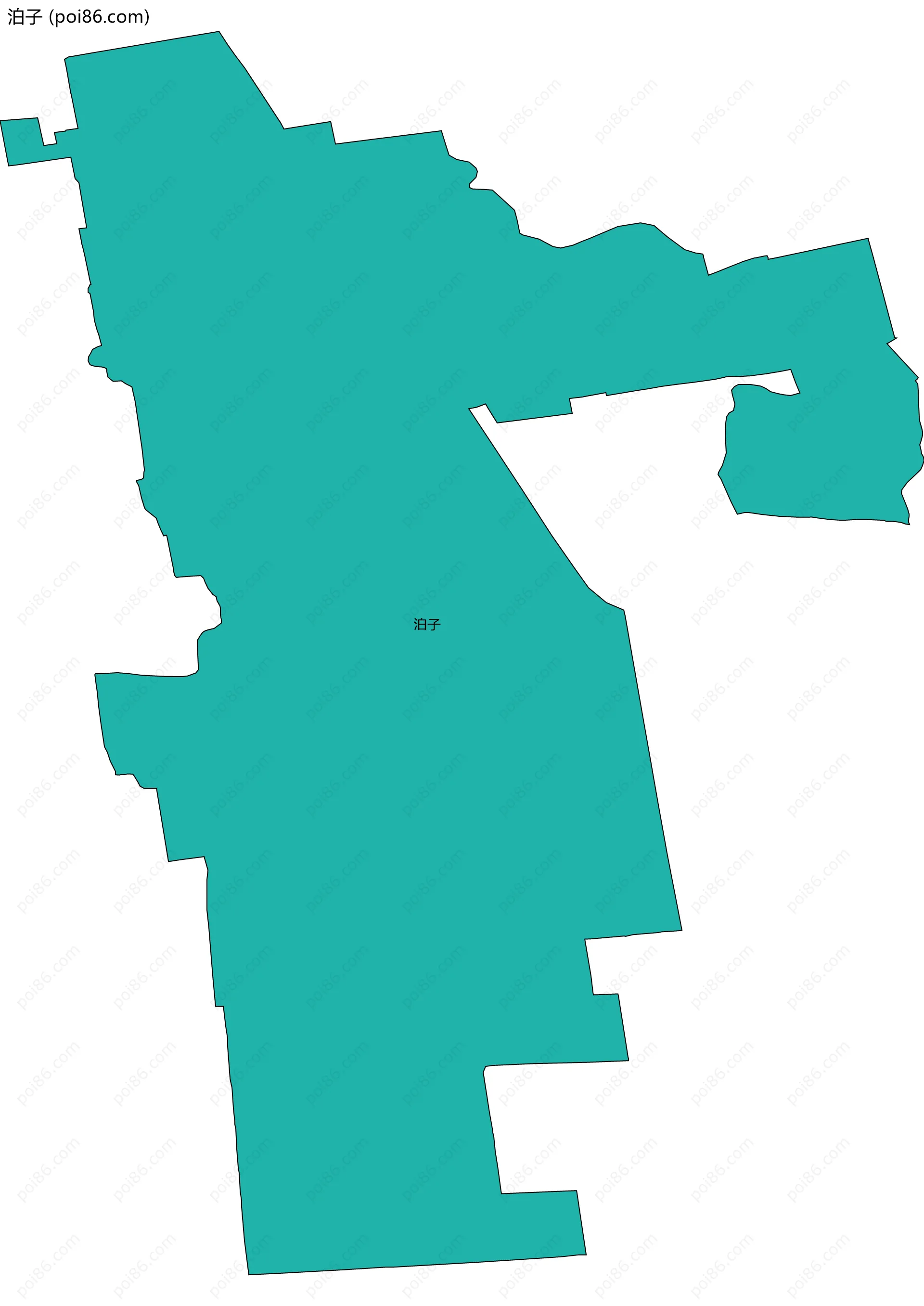 泊子边界地图