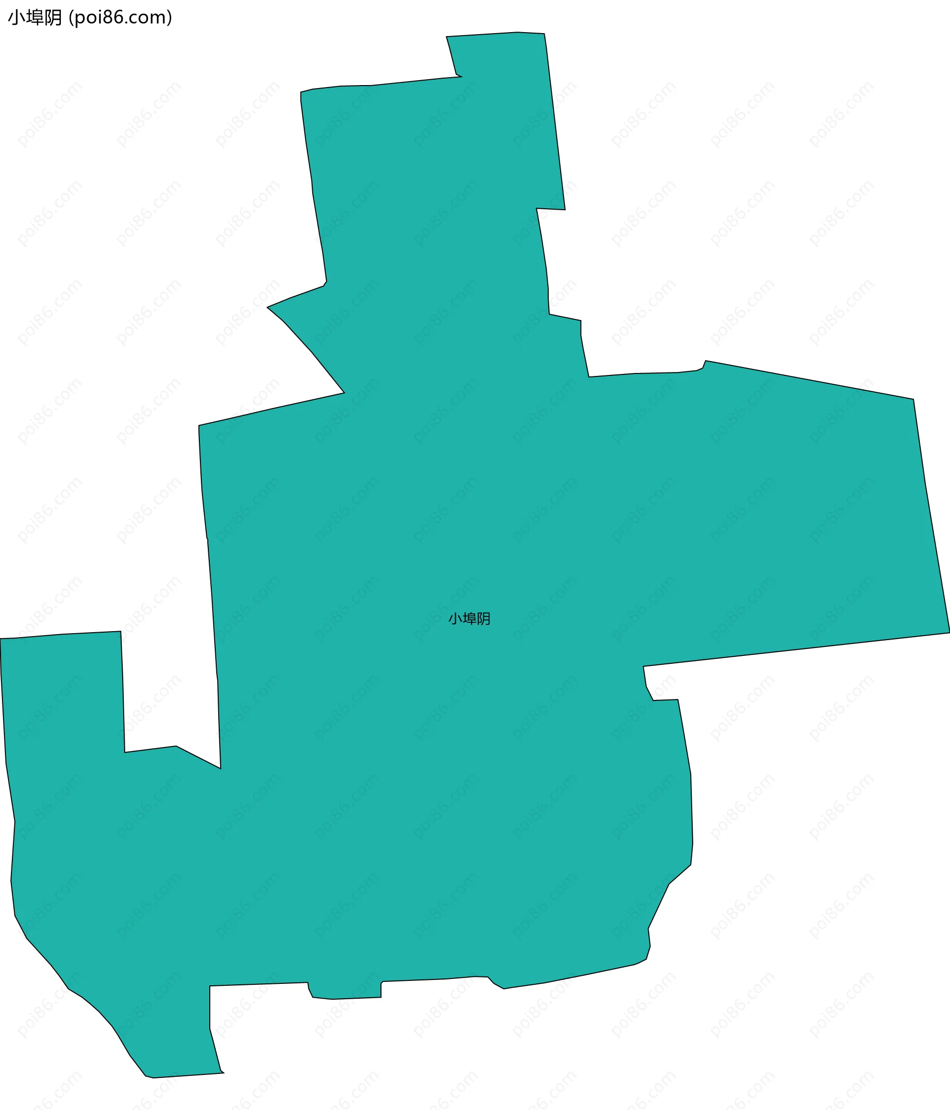 小埠阴边界地图