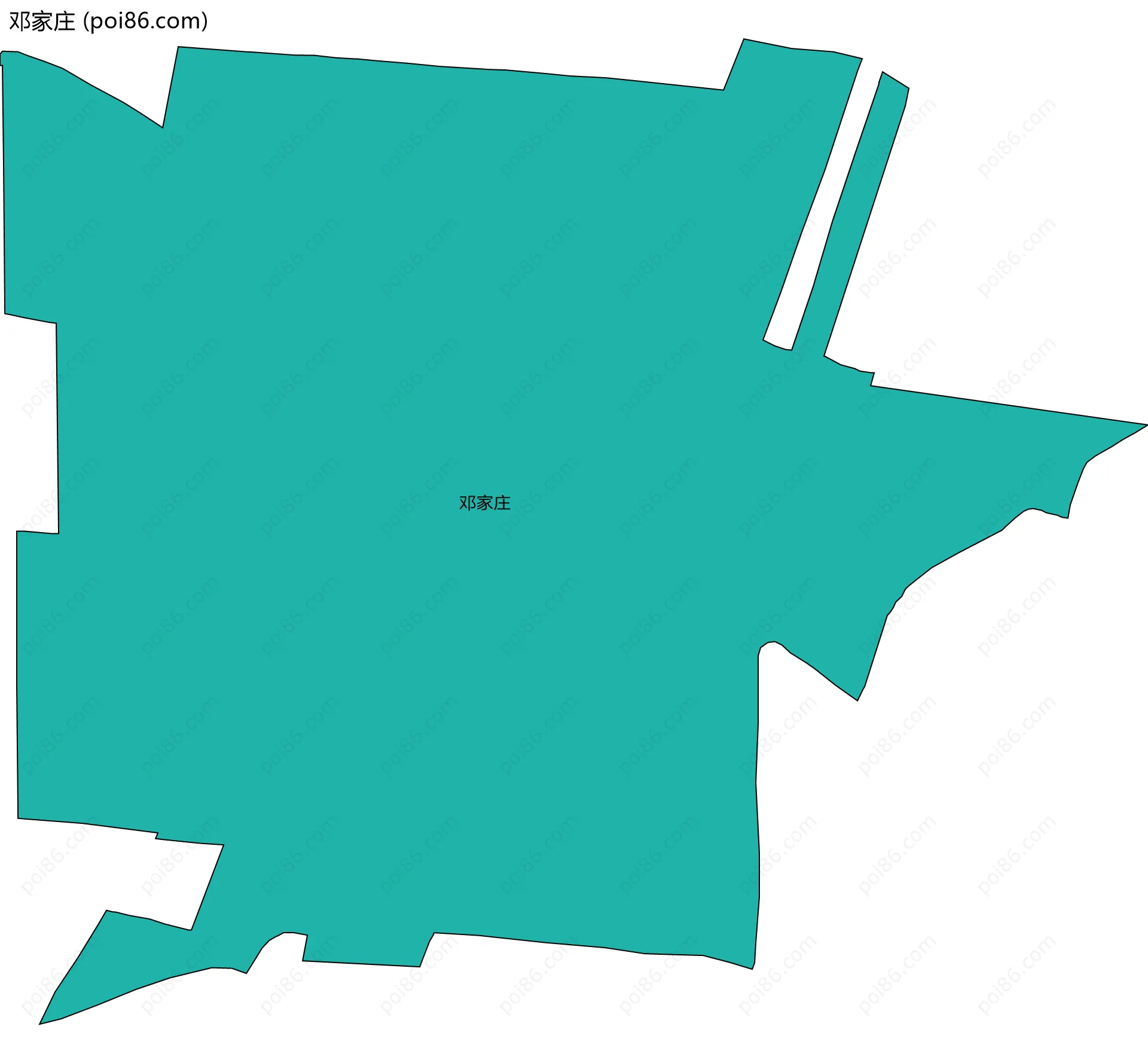 邓家庄边界地图
