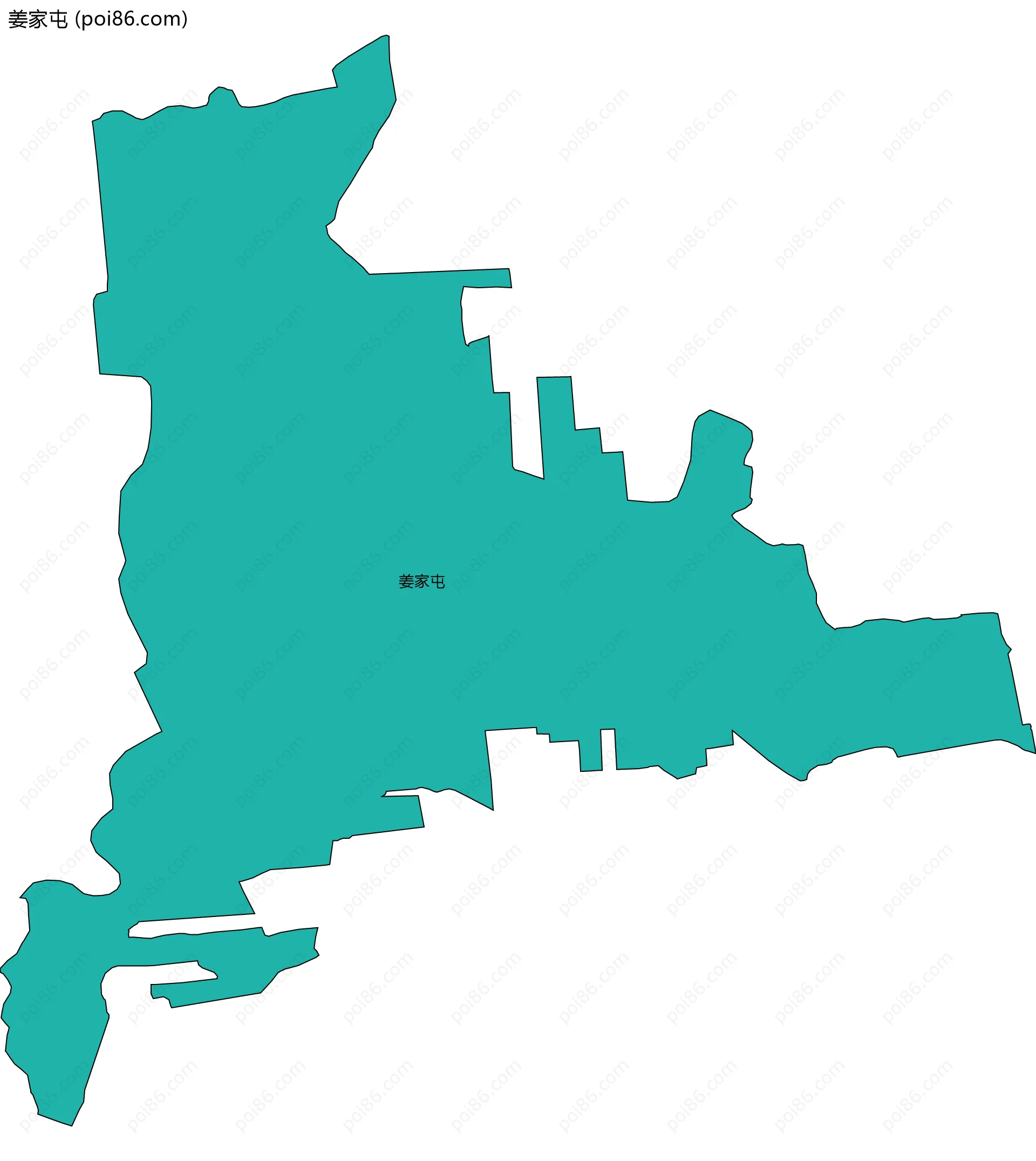 姜家屯边界地图