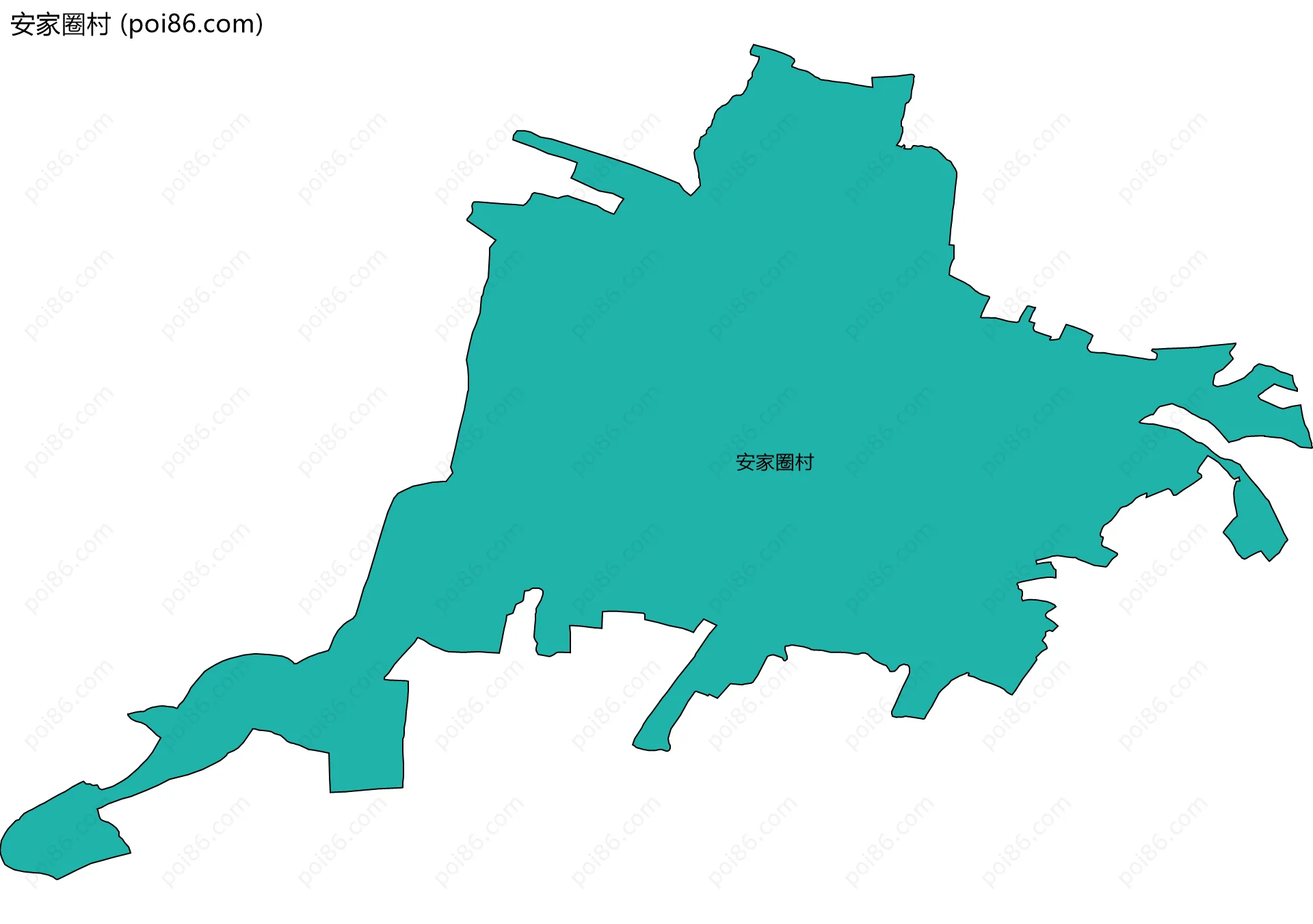 安家圈村边界地图