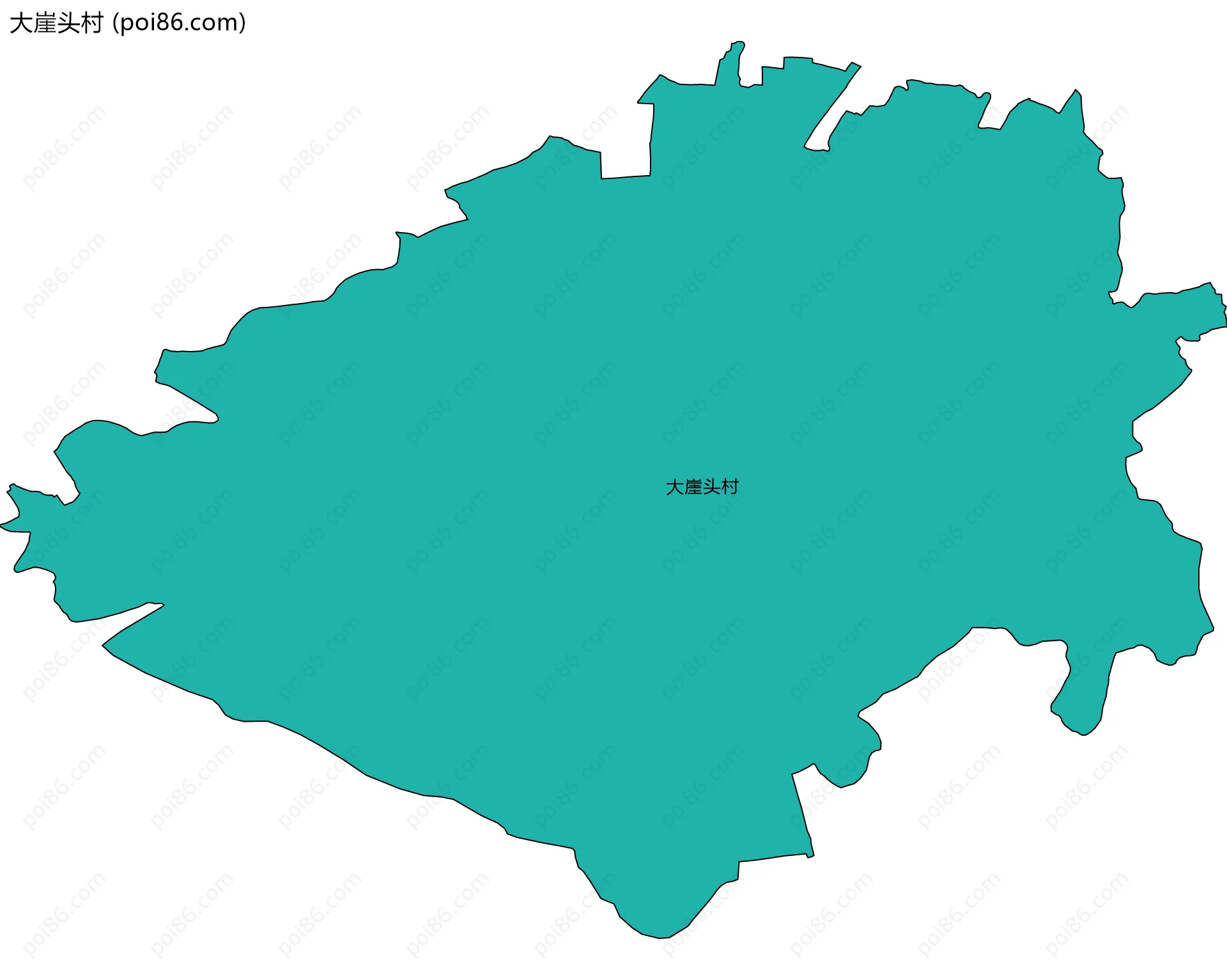 大崖头村边界地图