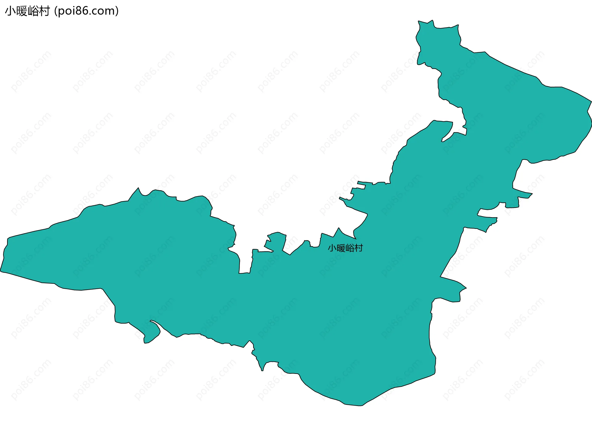 小暖峪村边界地图