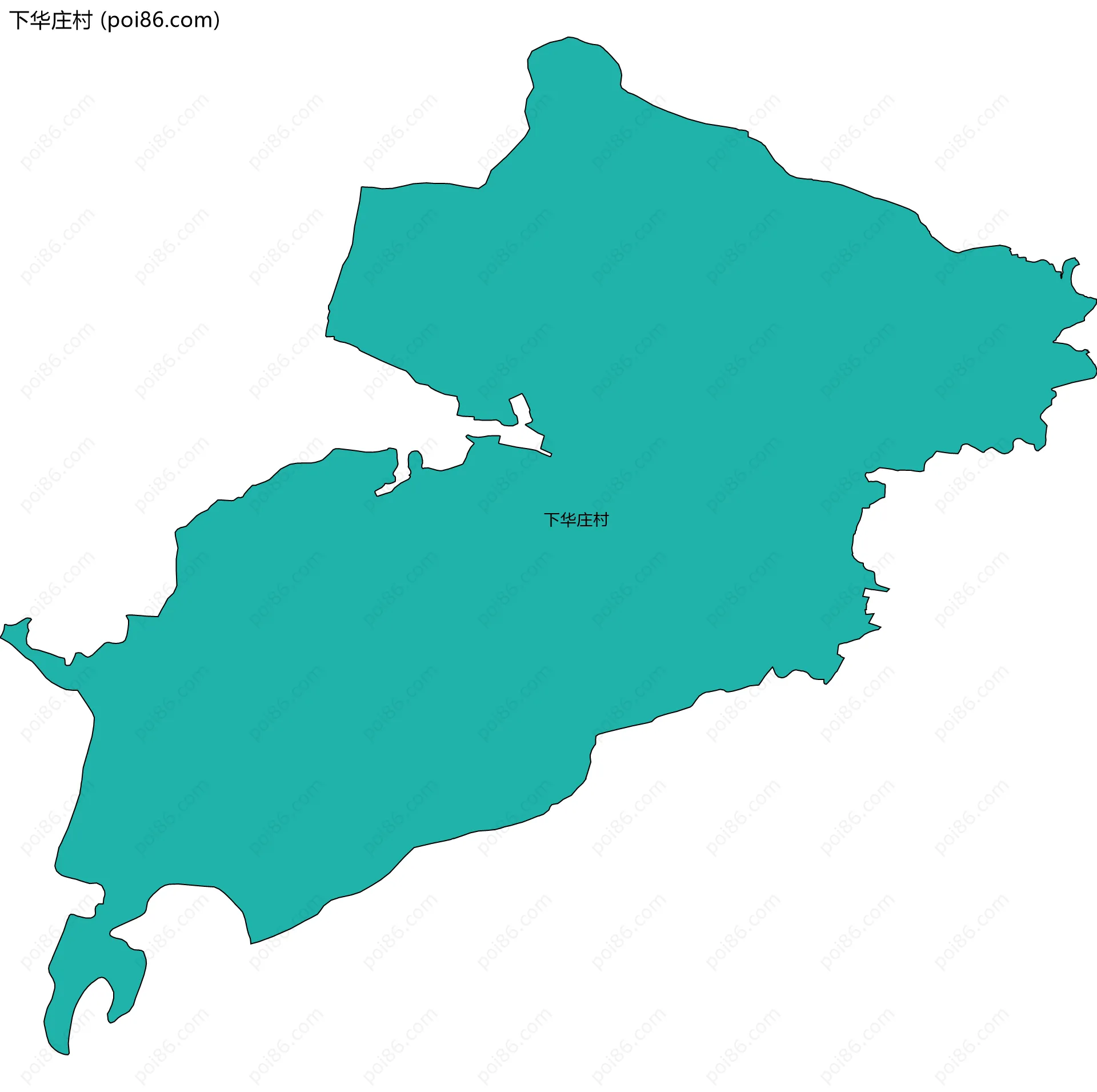 下华庄村边界地图