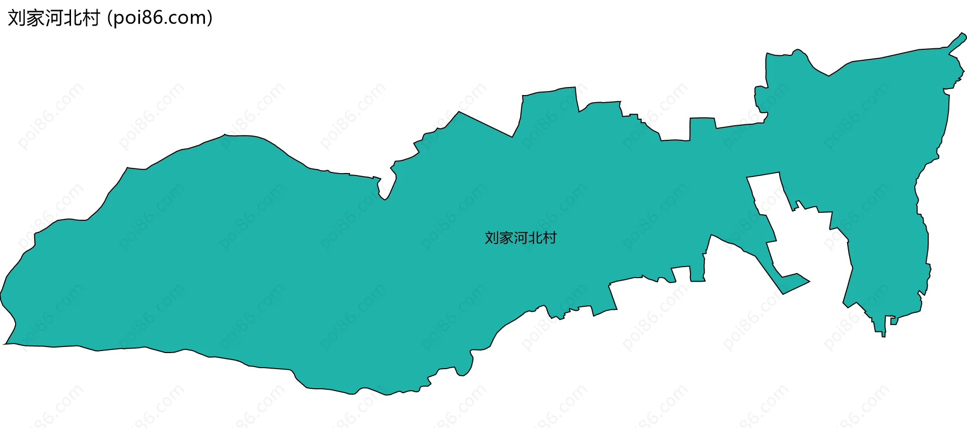 刘家河北村边界地图
