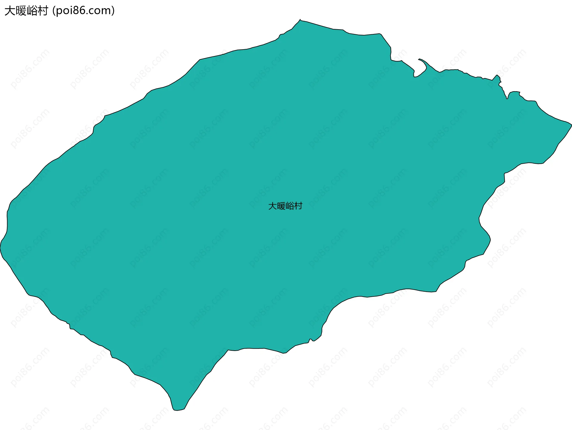 大暖峪村边界地图