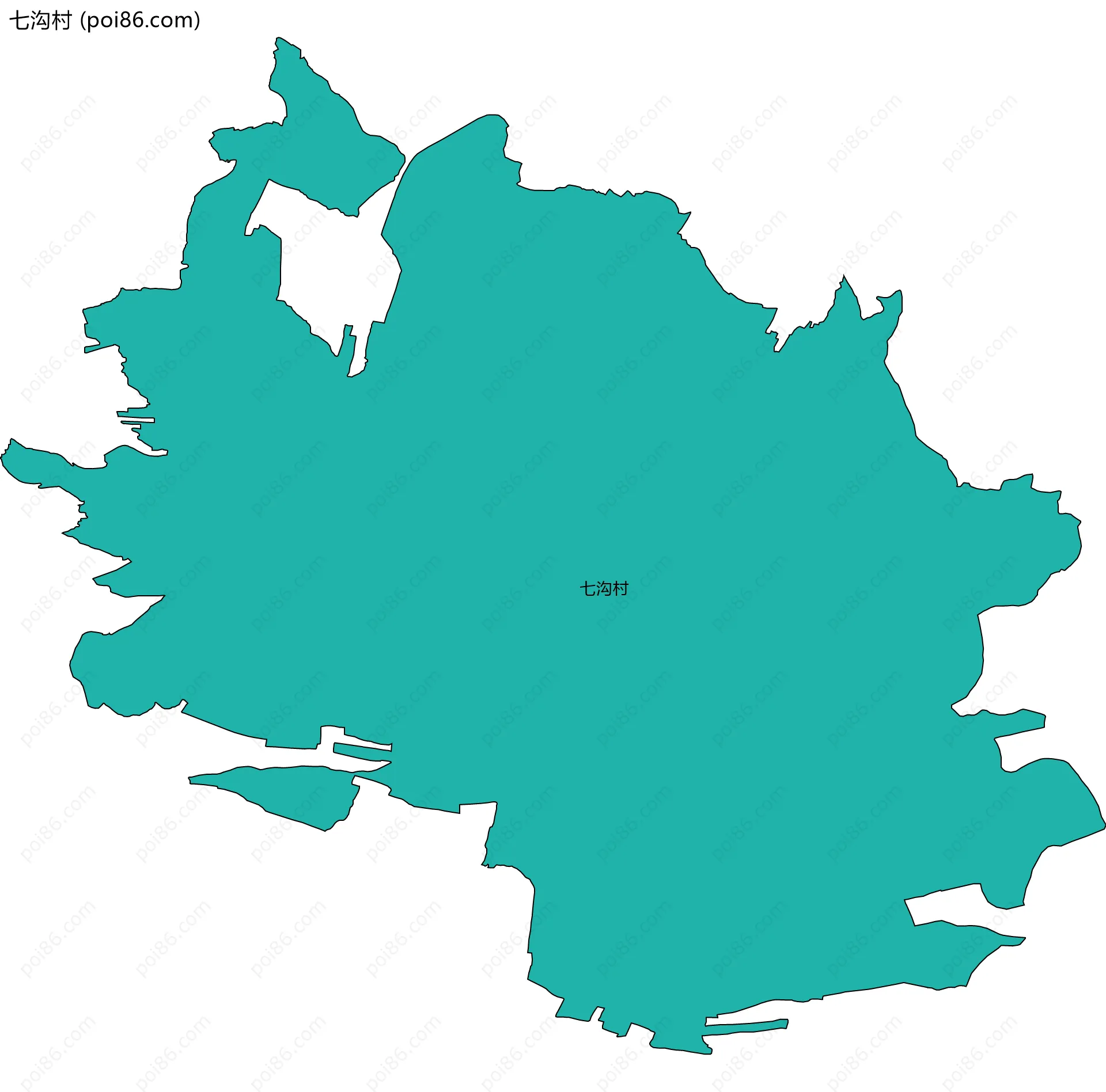 七沟村边界地图