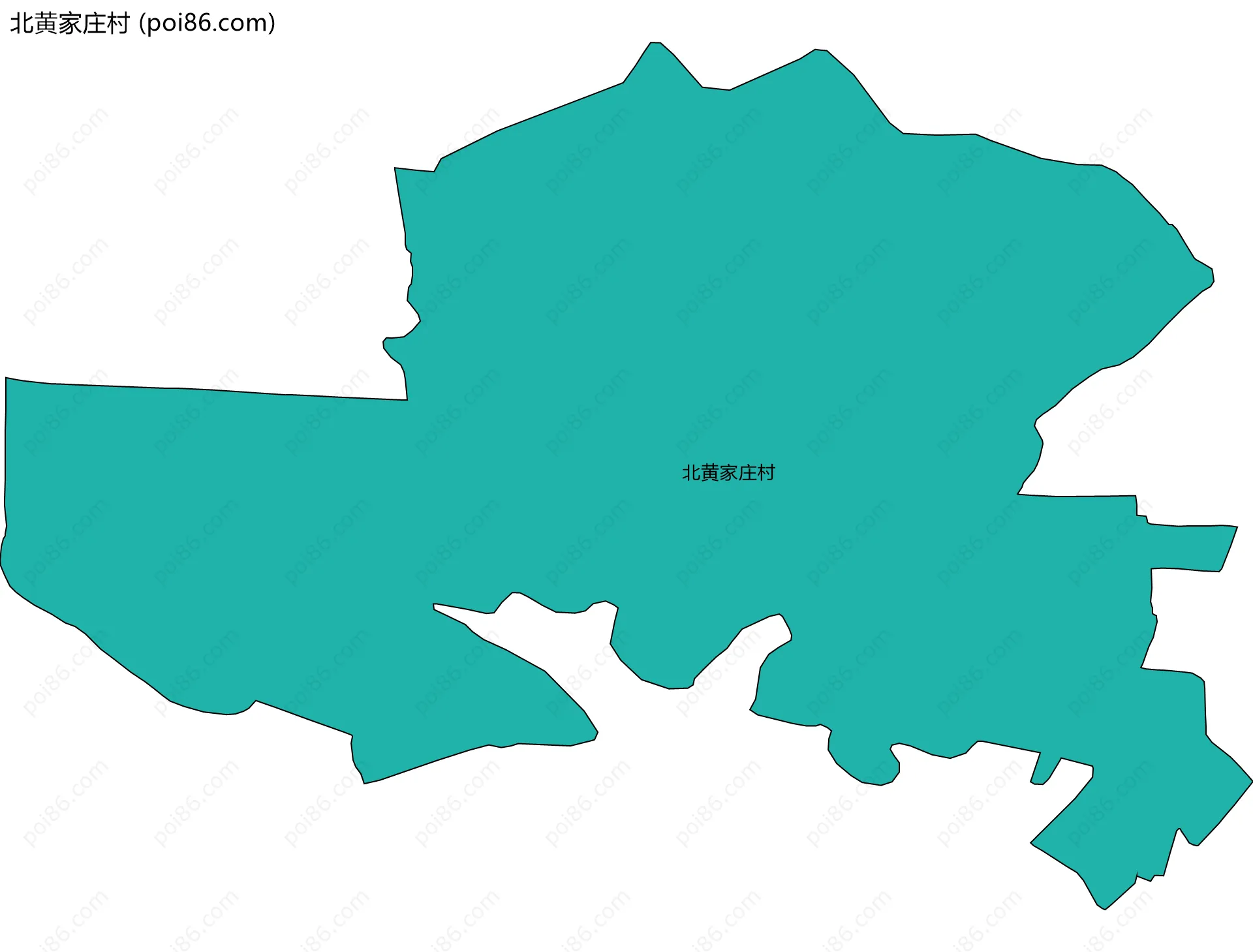 北黄家庄村边界地图