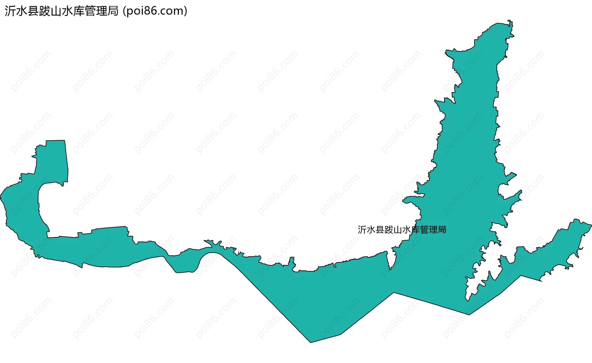 沂水县跋山水库管理局边界地图