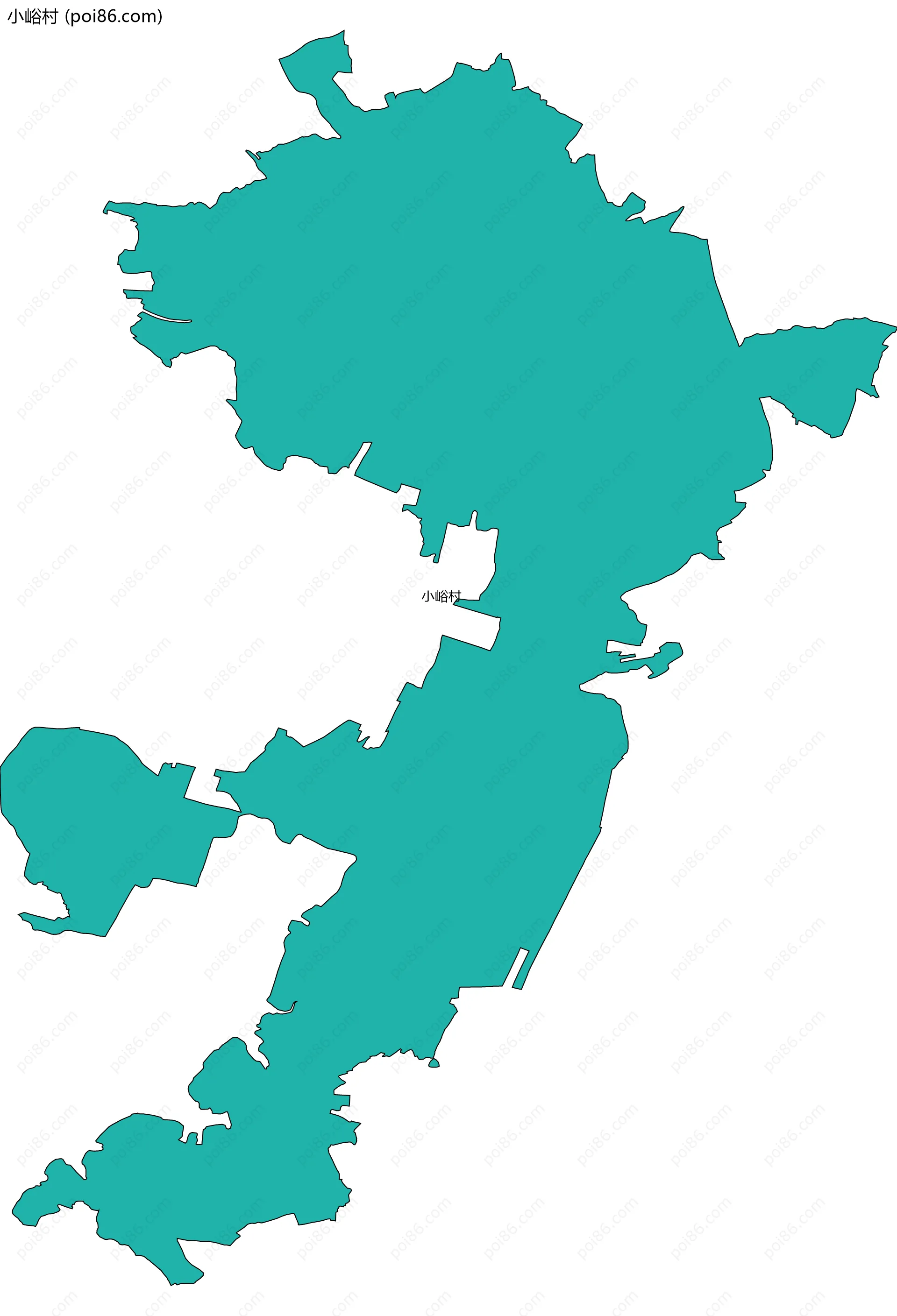 小峪村边界地图