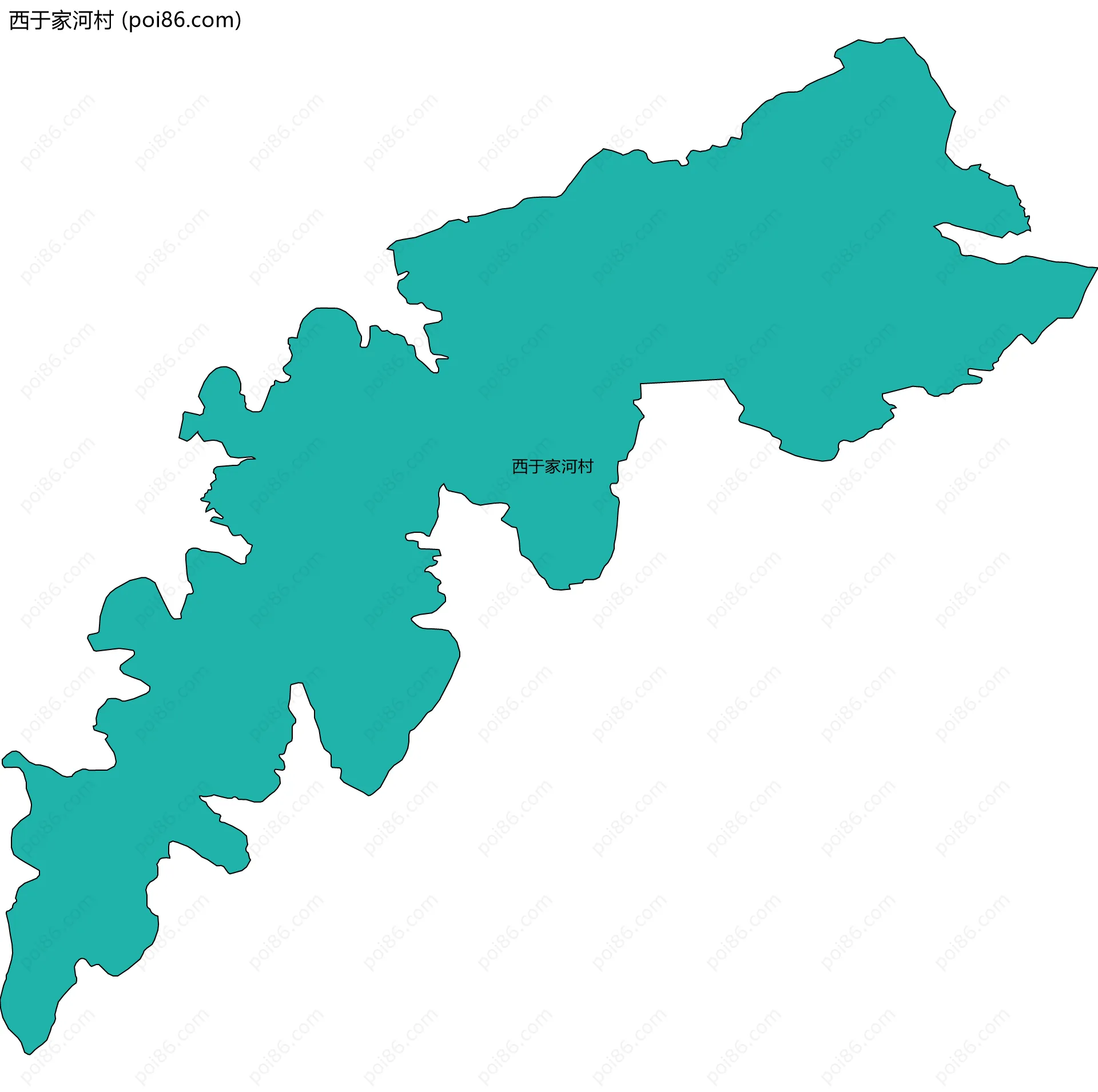 西于家河村边界地图
