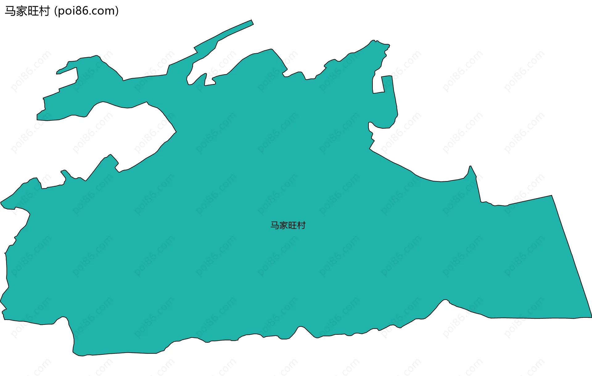 马家旺村边界地图