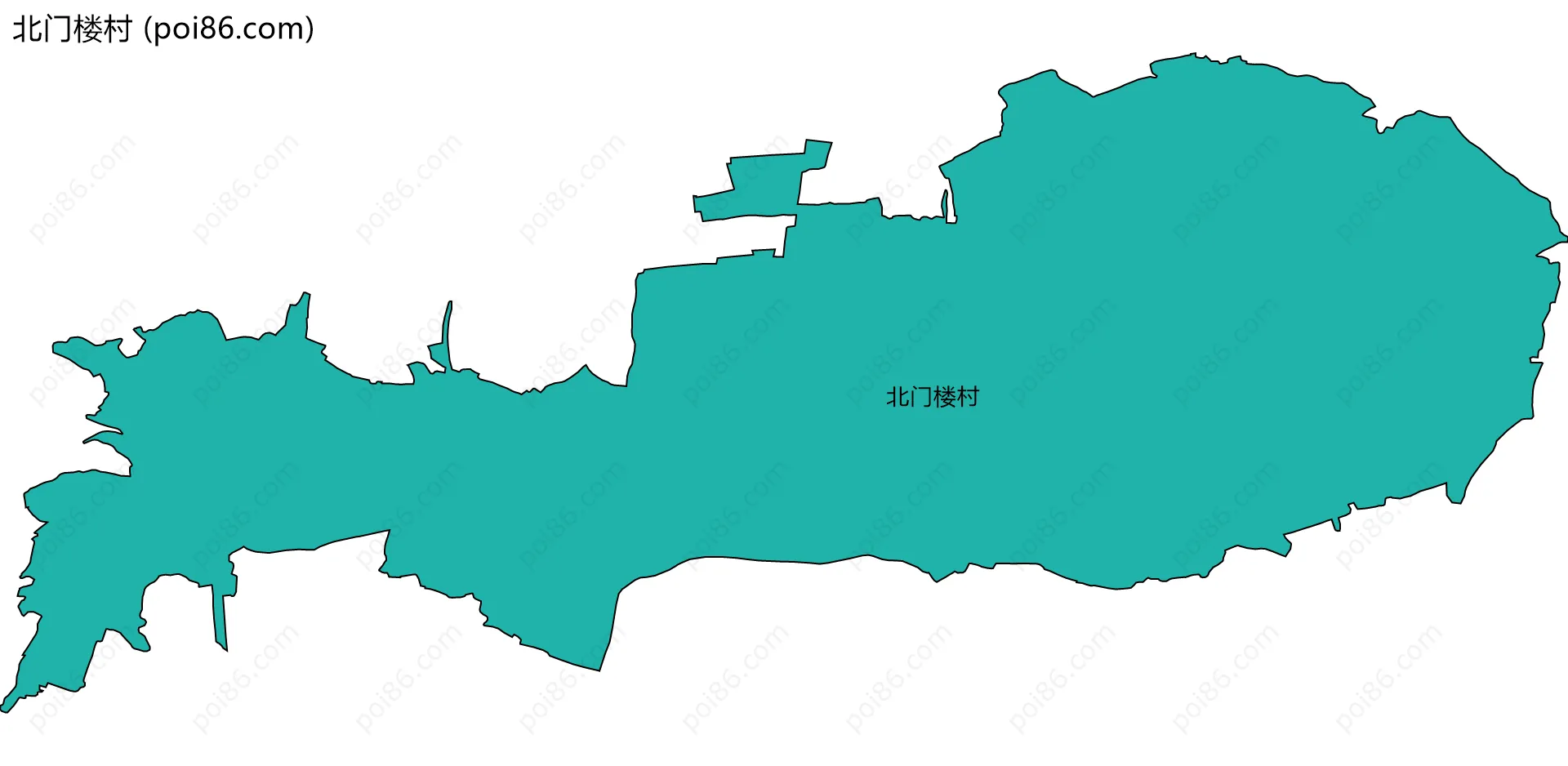 北门楼村边界地图