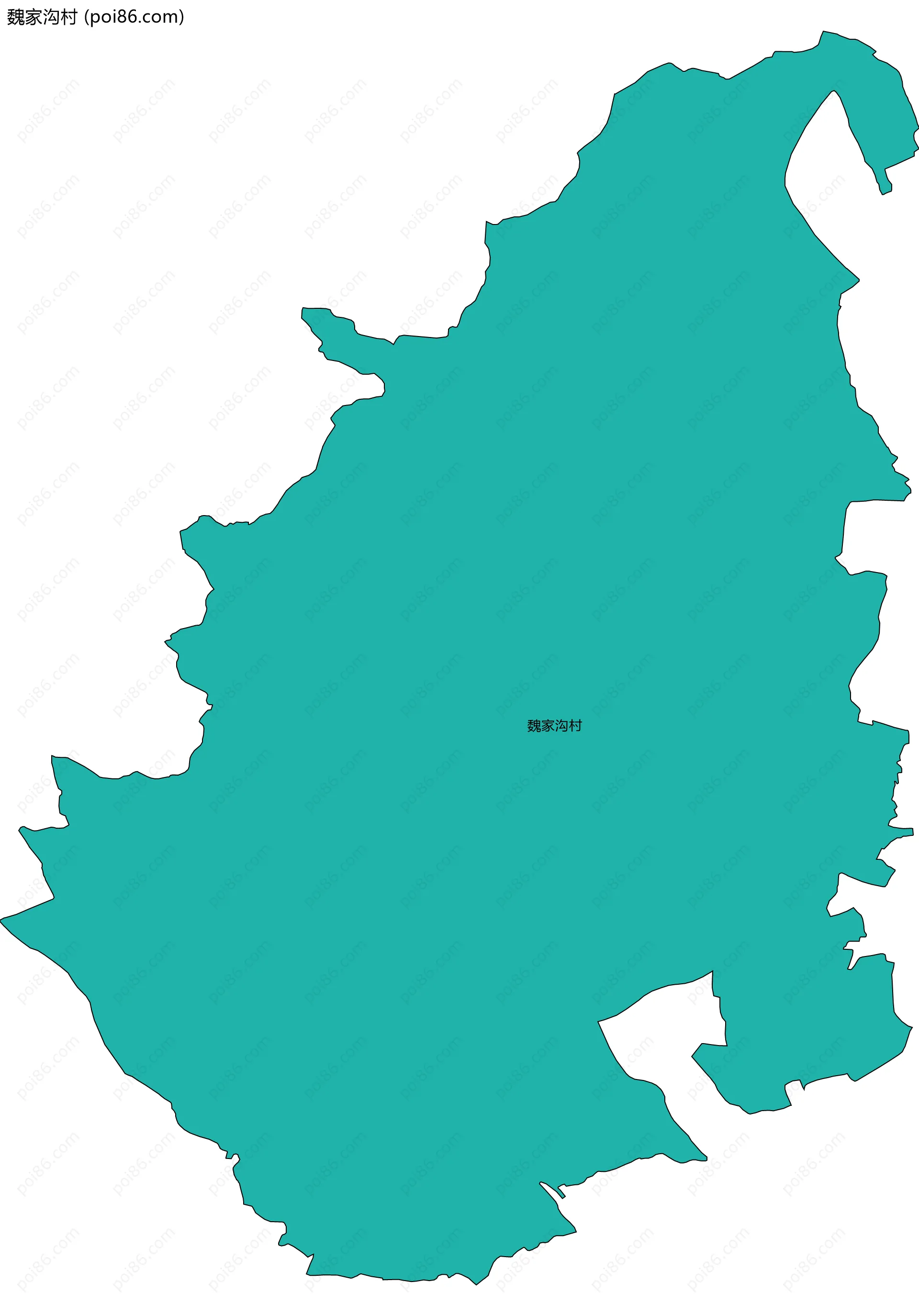 魏家沟村边界地图