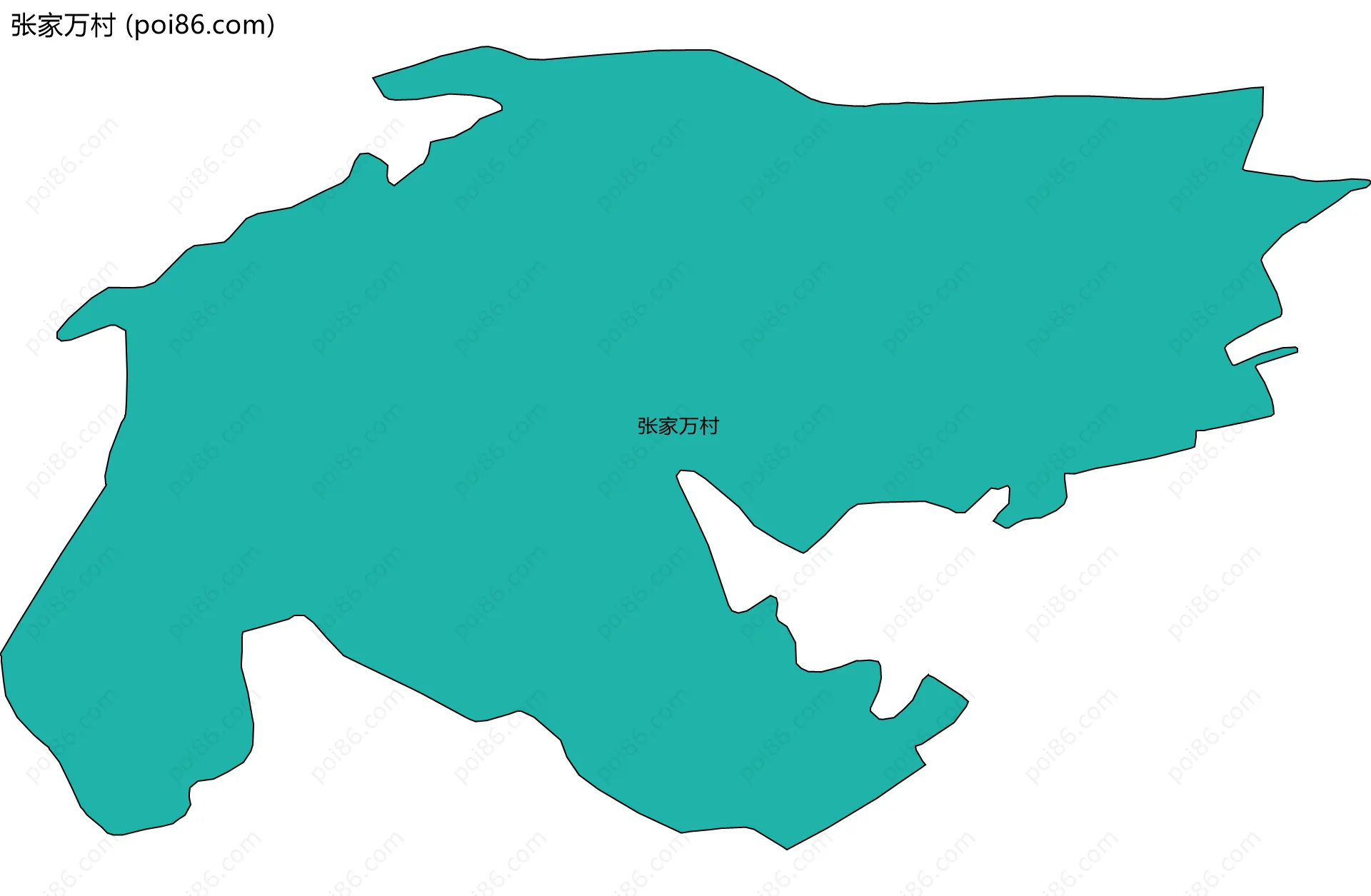 张家万村边界地图