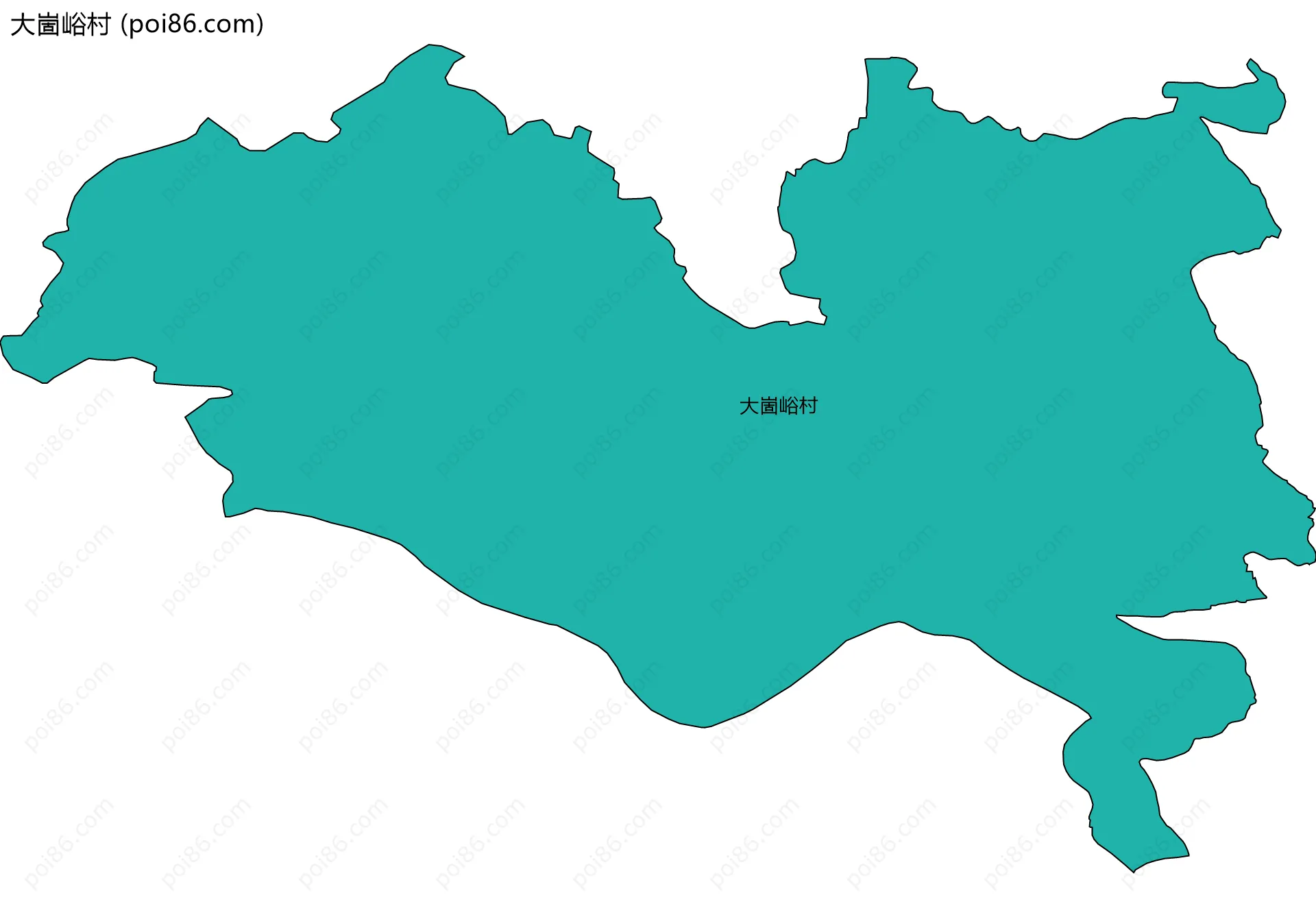 大崮峪村边界地图