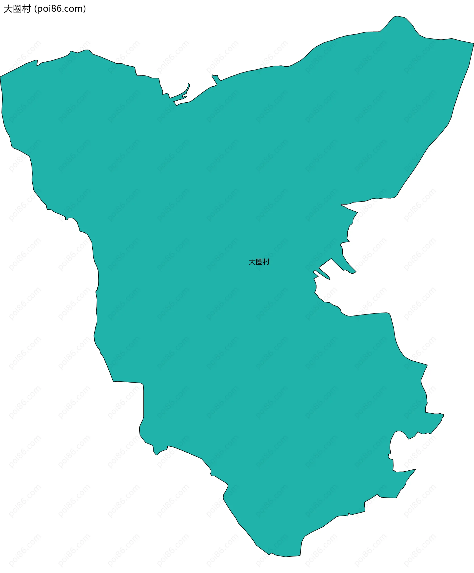 大圈村边界地图