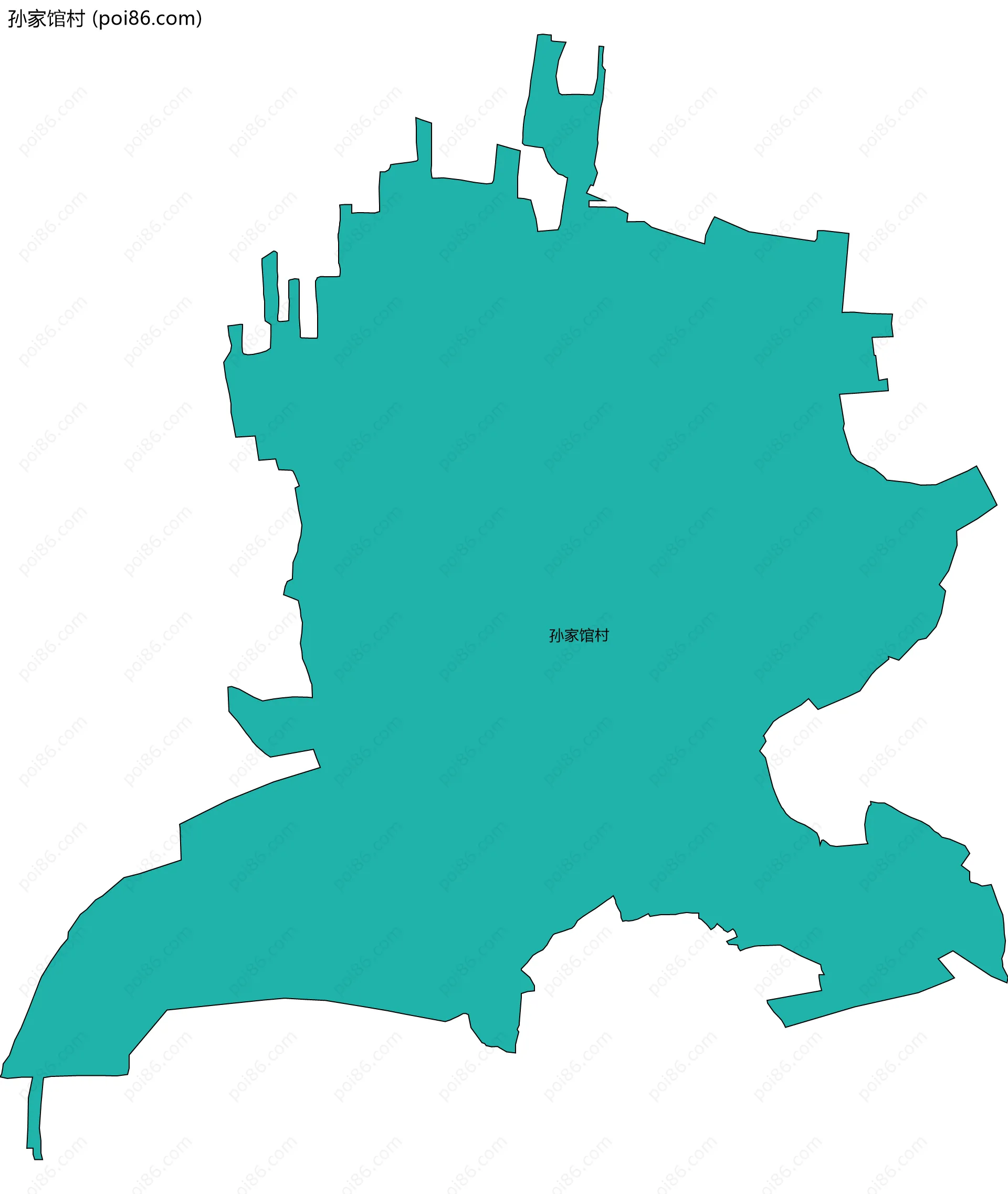 孙家馆村边界地图