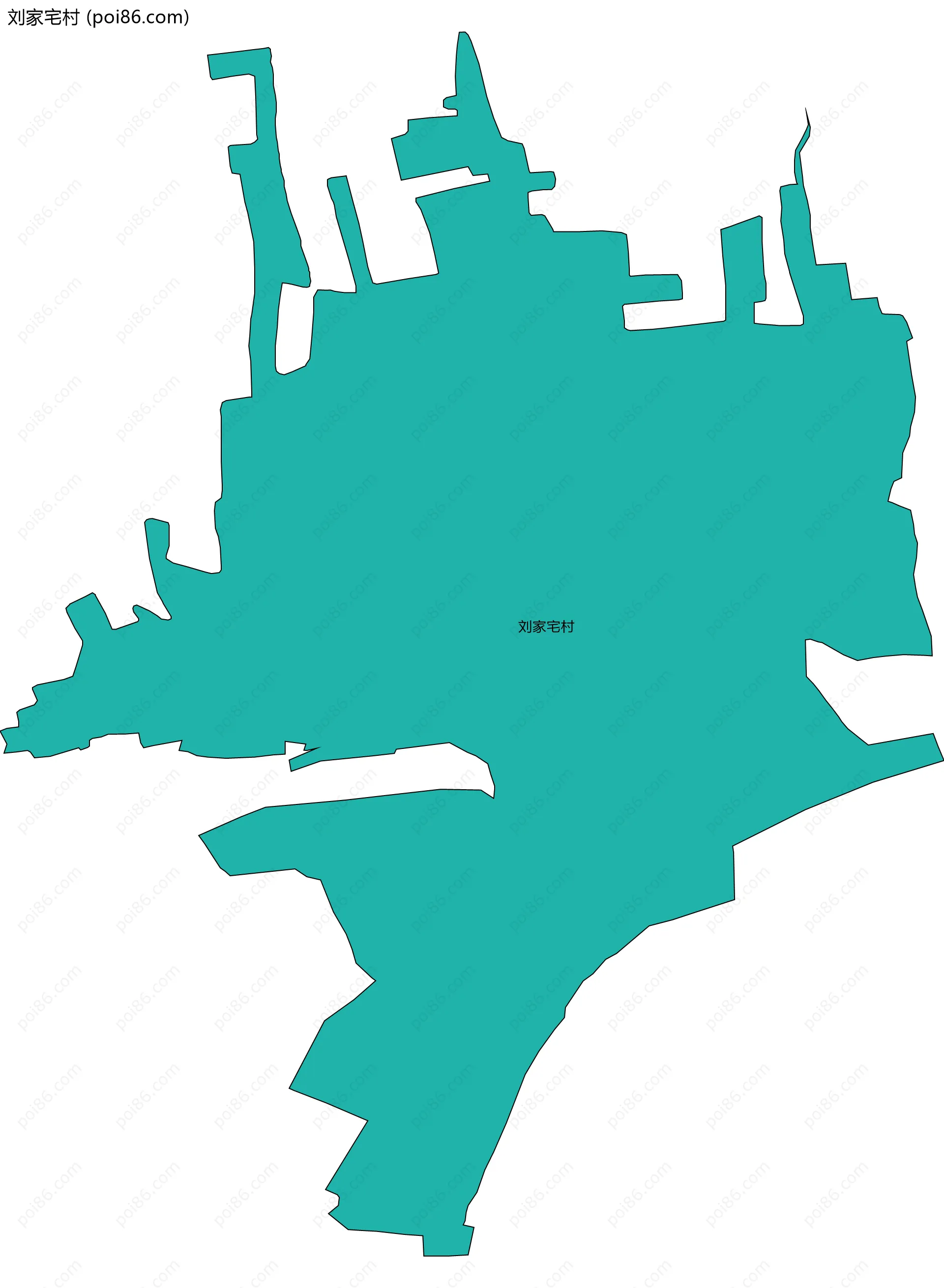 刘家宅村边界地图