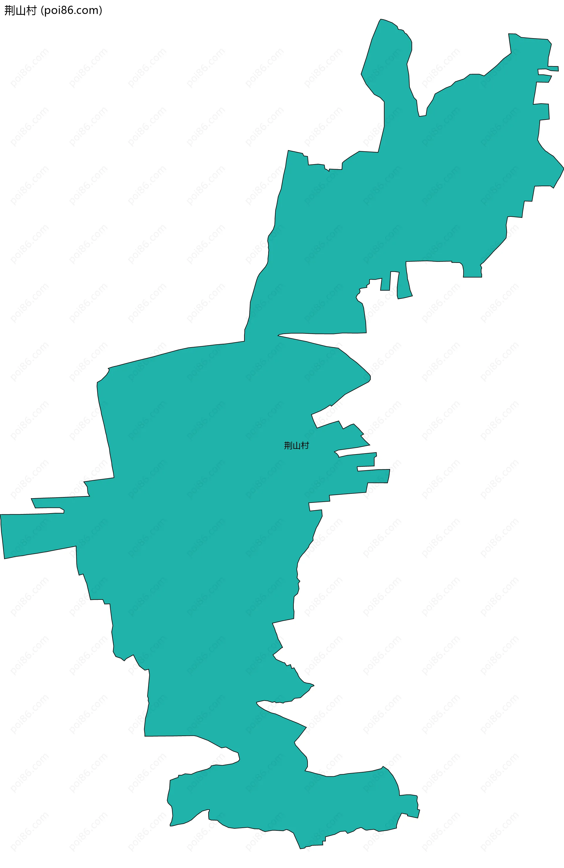 荆山村边界地图