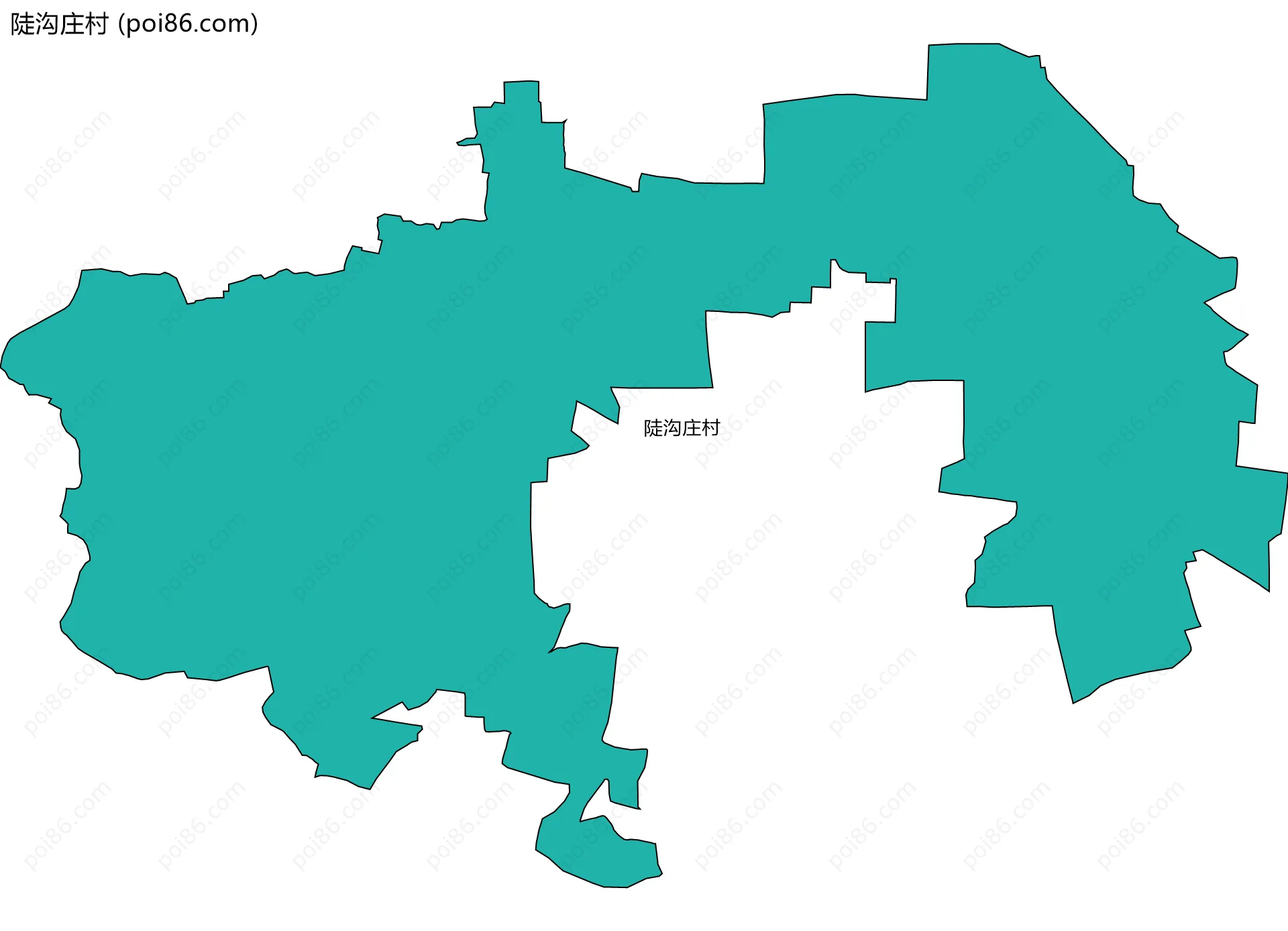 陡沟庄村边界地图