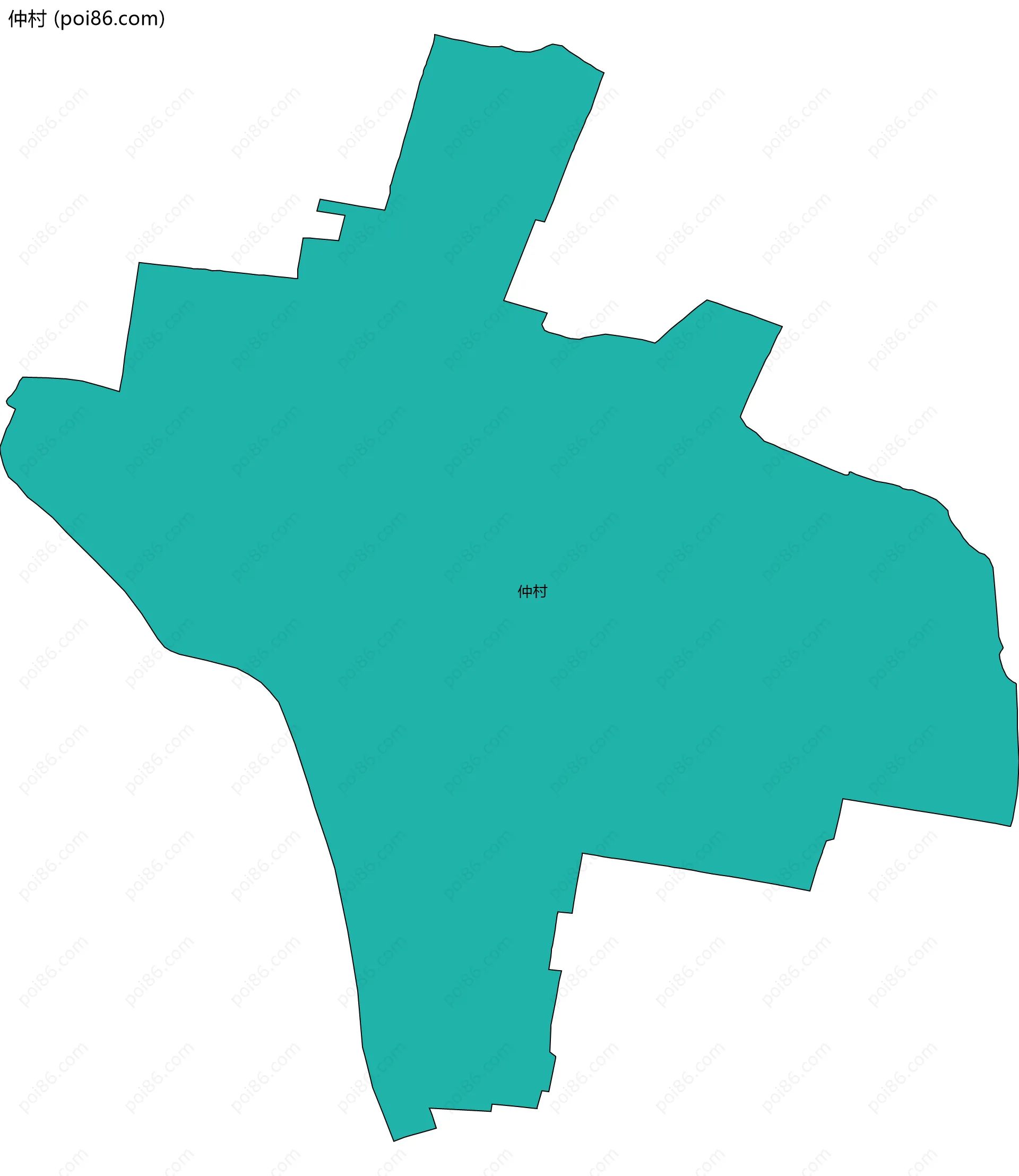 仲村边界地图