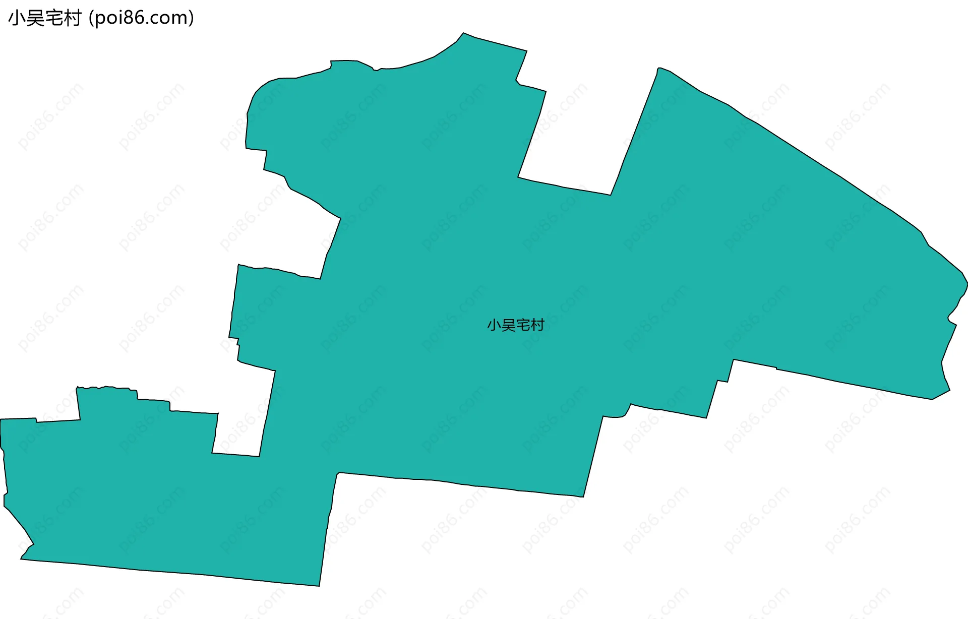 小吴宅村边界地图