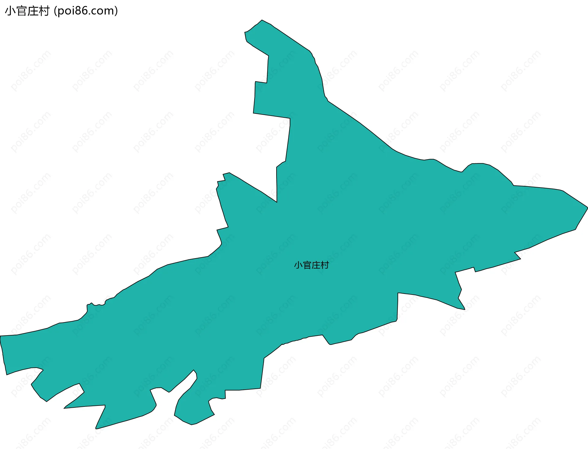 小官庄村边界地图