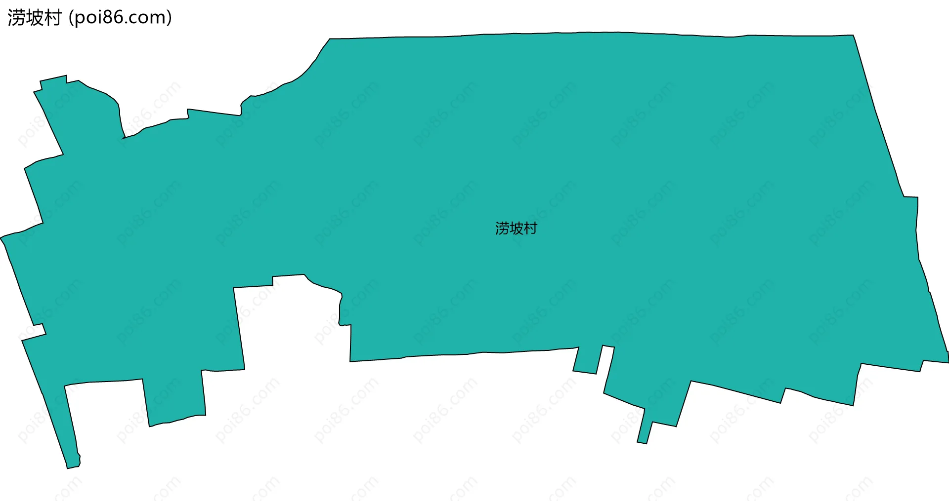 涝坡村边界地图