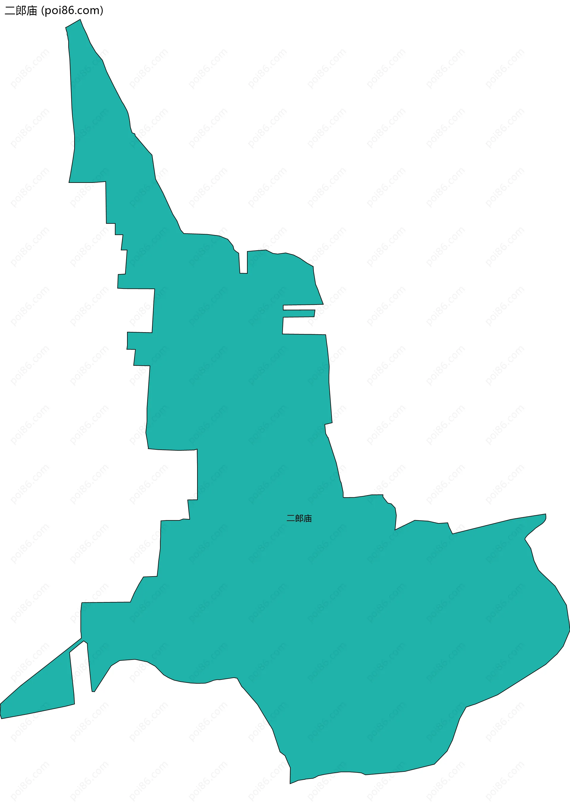 二郎庙边界地图