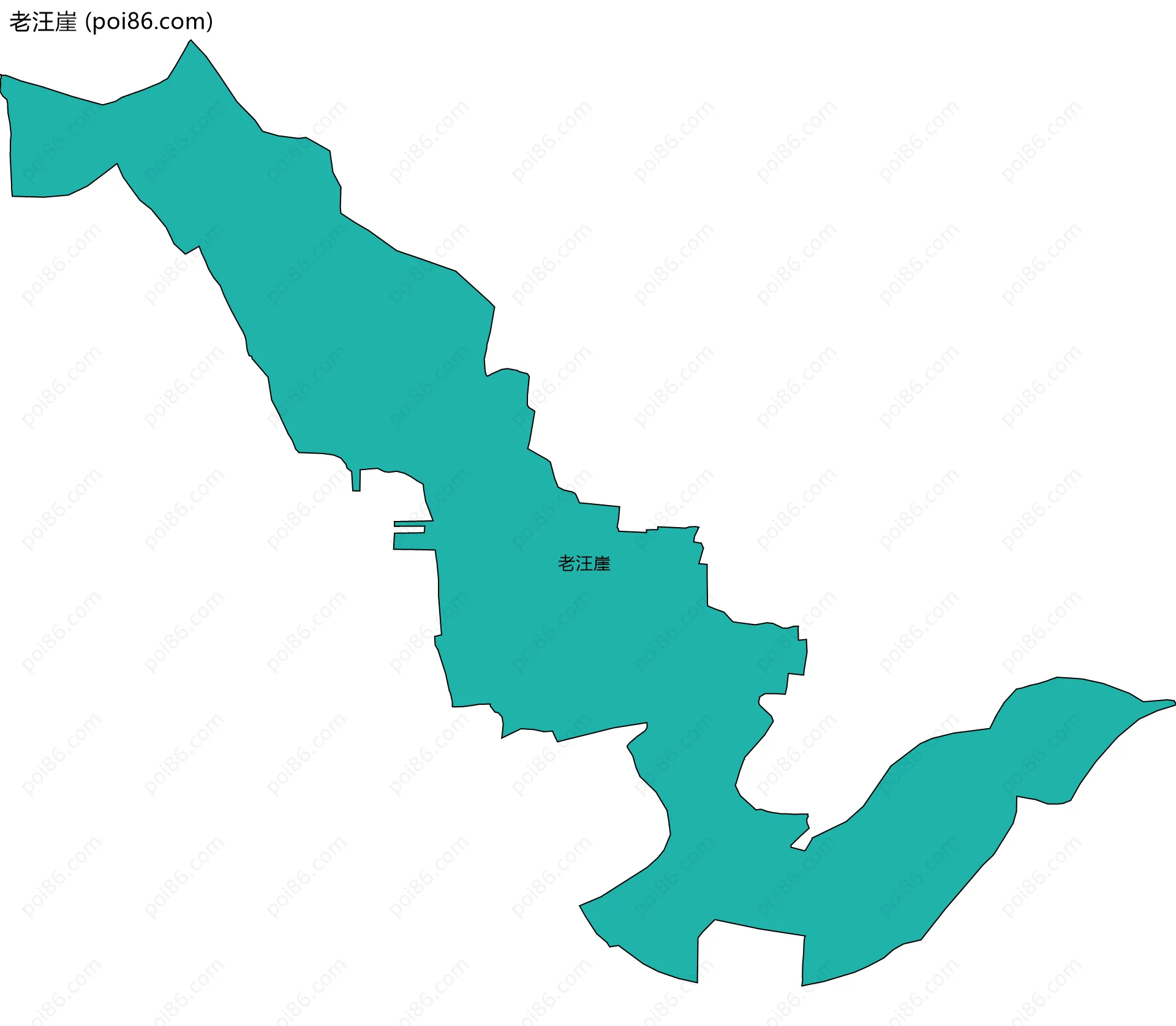 老汪崖边界地图