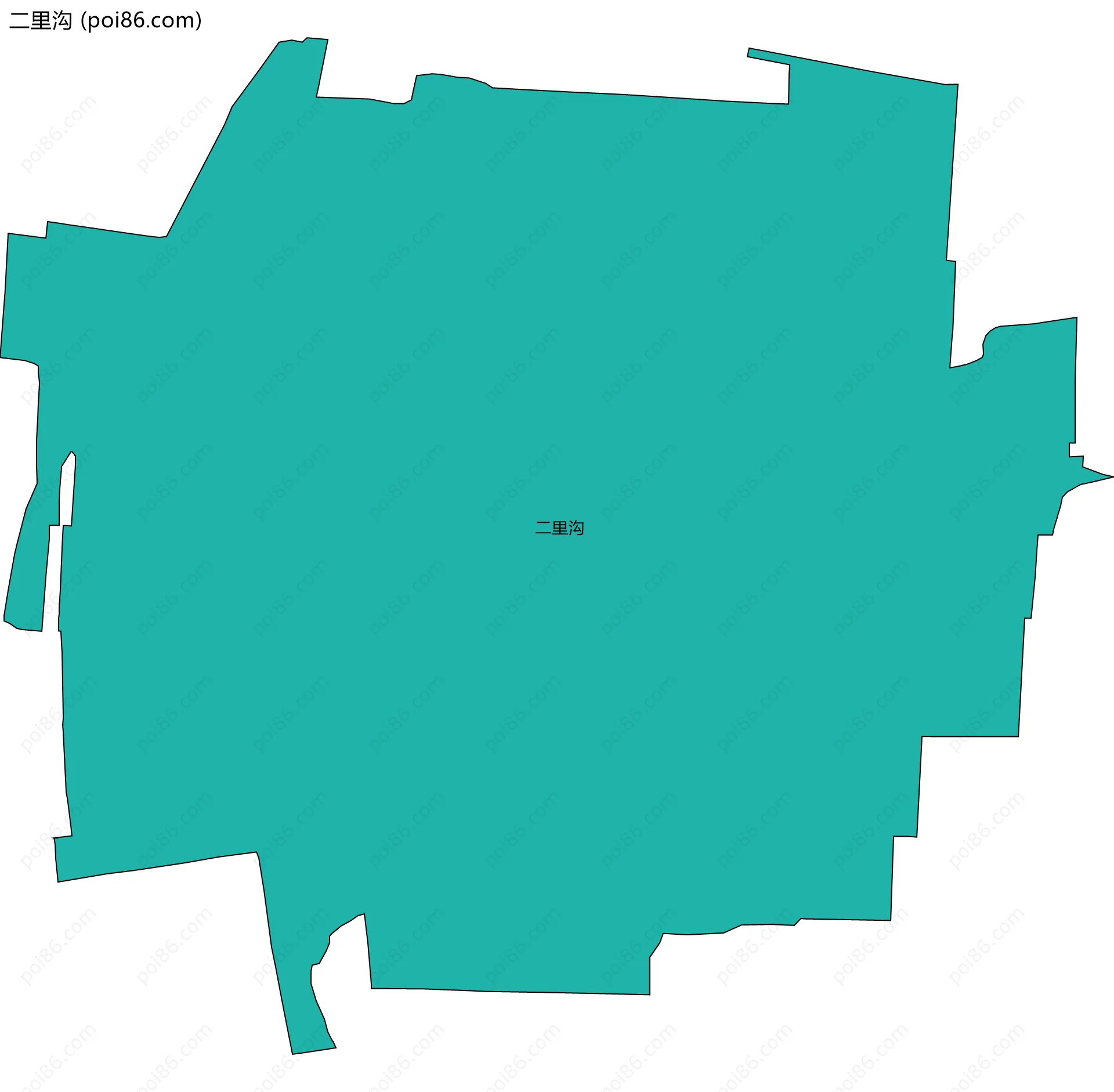 二里沟边界地图