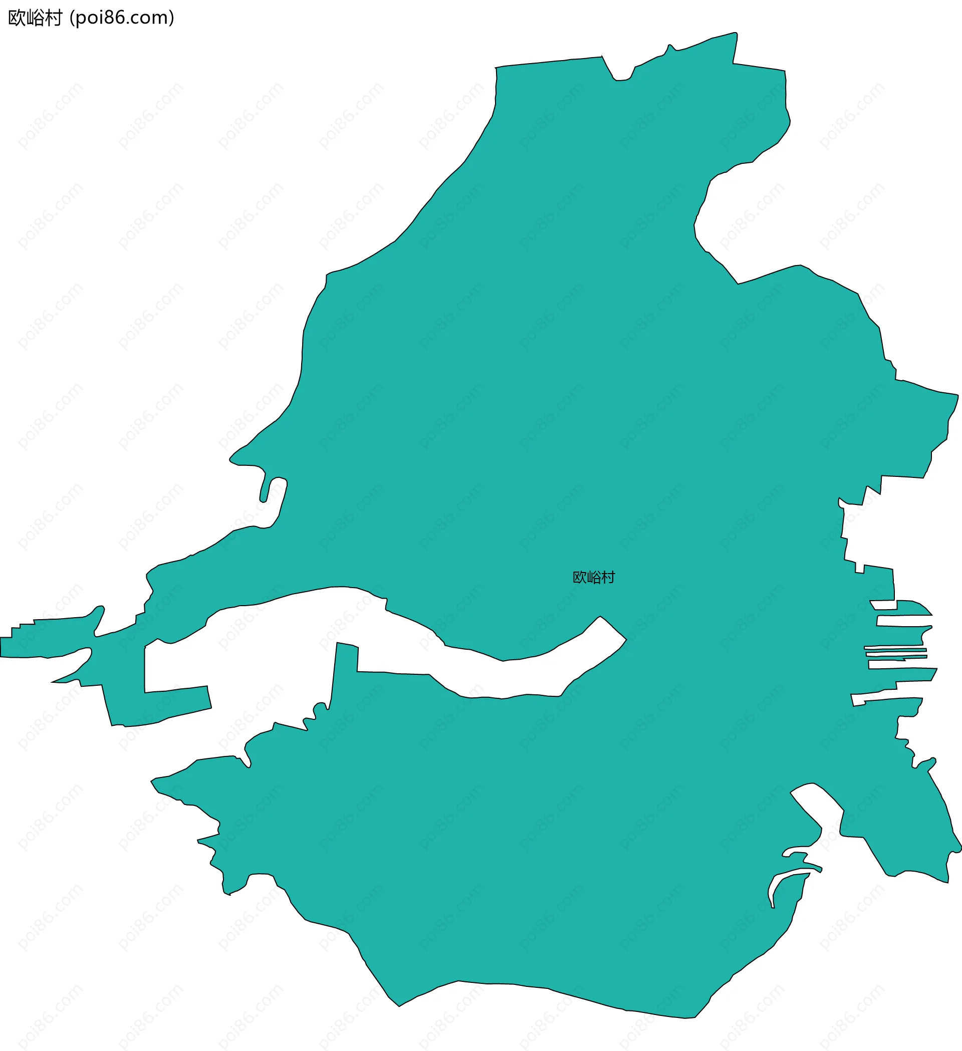 欧峪村边界地图