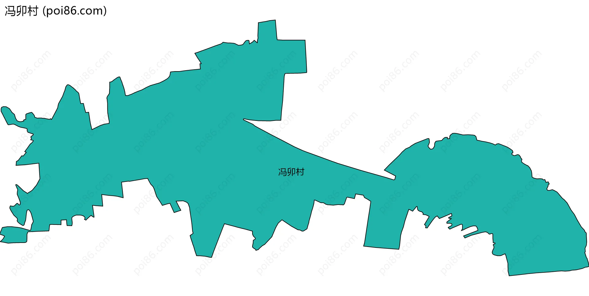 冯卯村边界地图