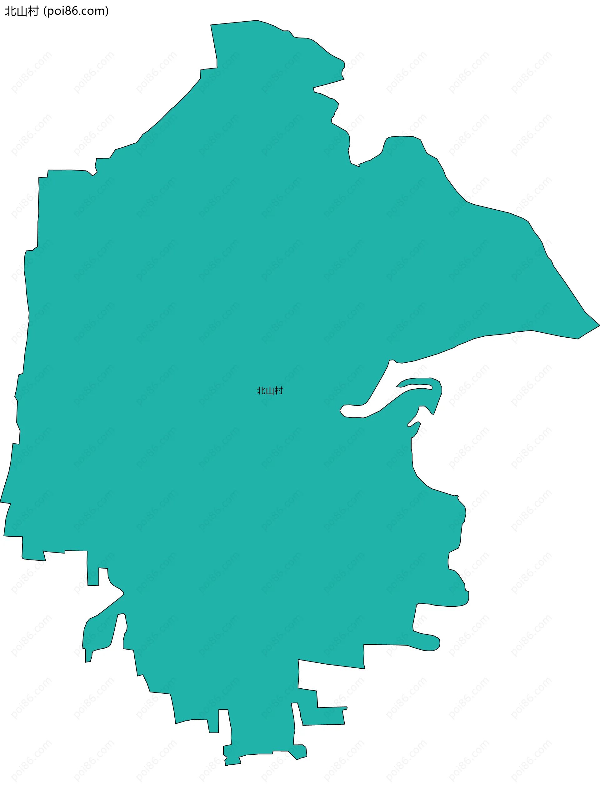 北山村边界地图