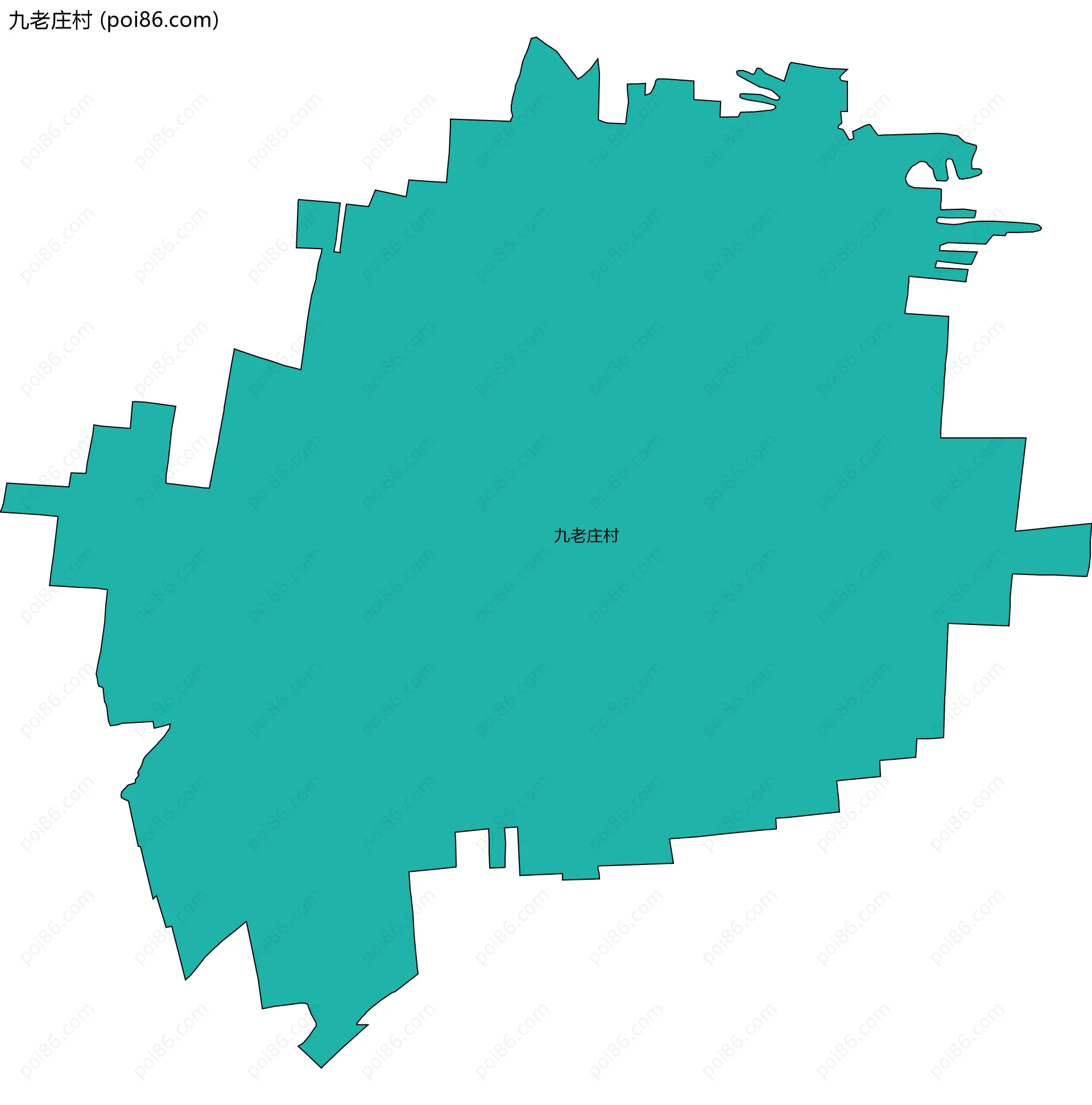 九老庄村边界地图