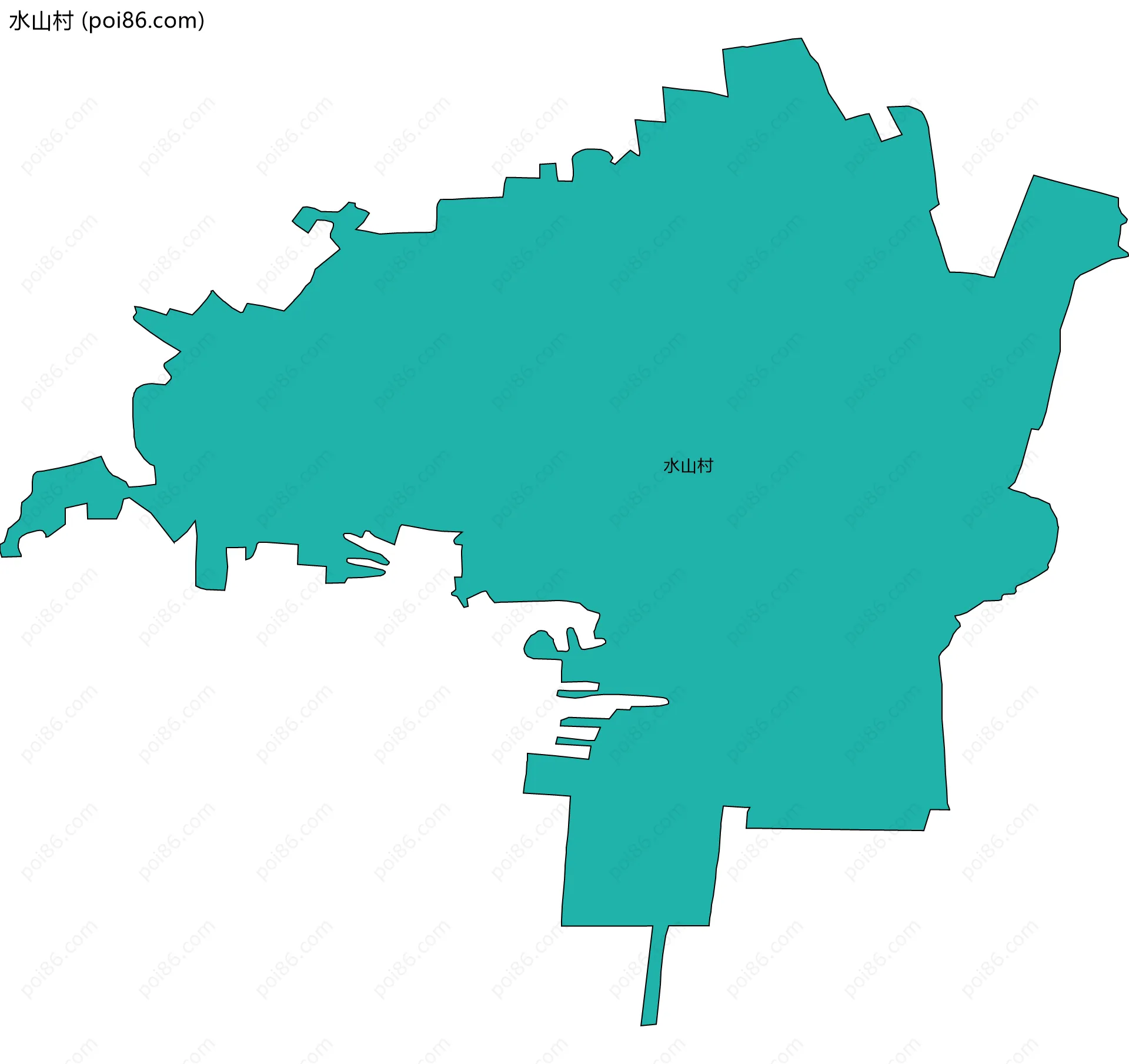 水山村边界地图