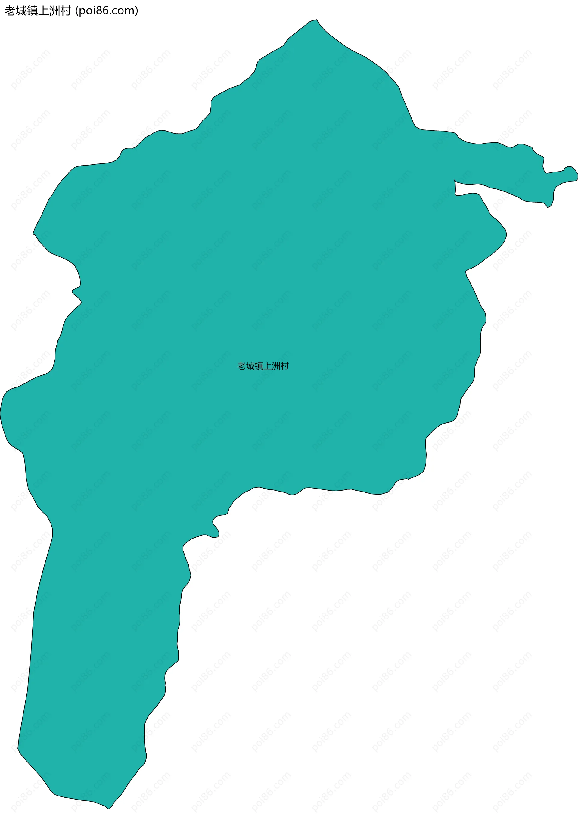 老城镇上洲村边界地图